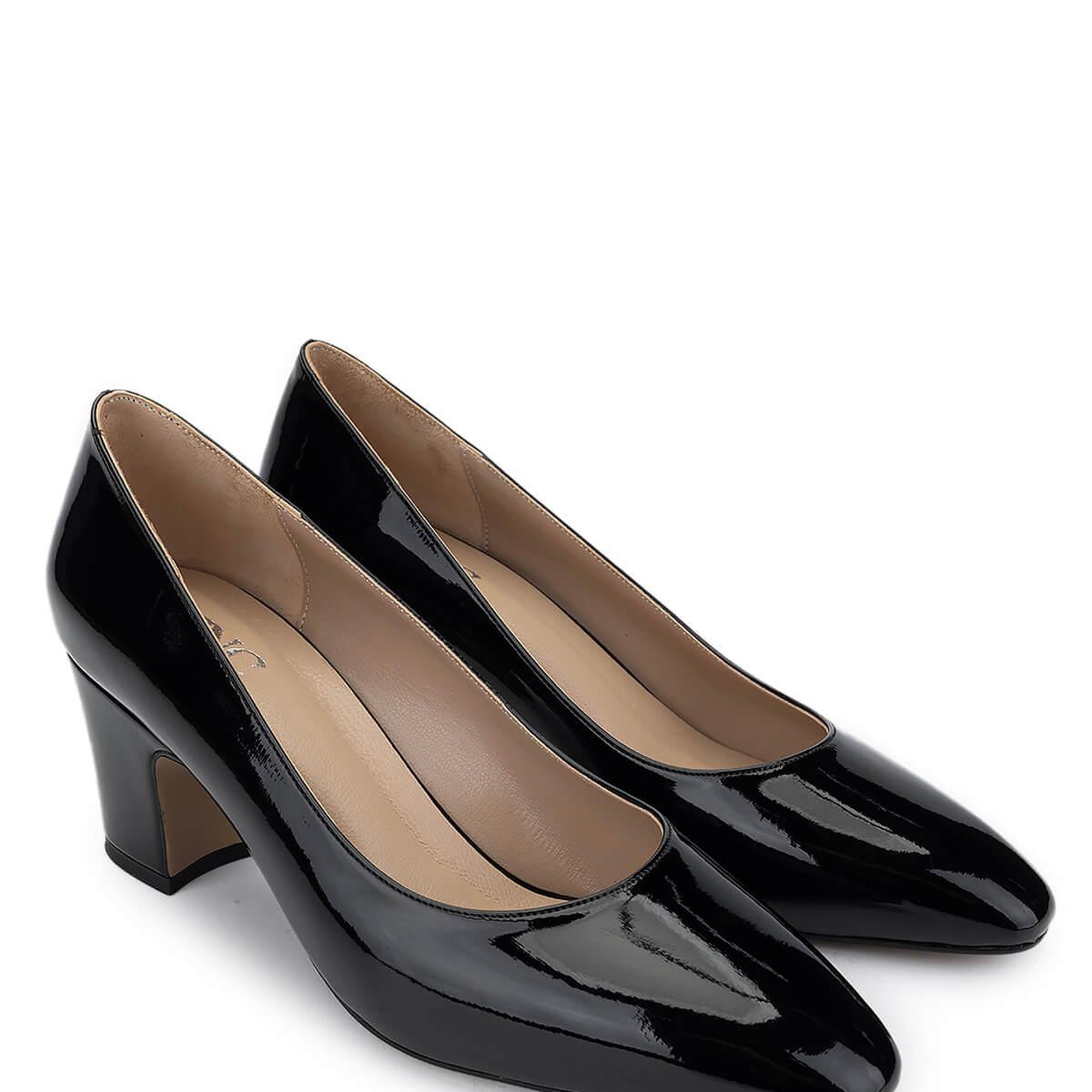 Tamer Tanca Kadın Vegan Siyah Rugan Topuklu Ayakkabı