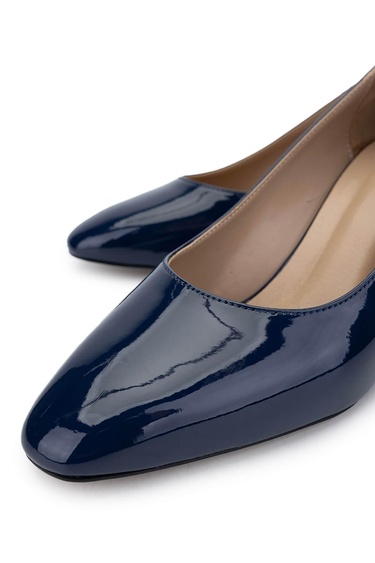  Tamer Tanca Kadın Vegan Lacivert Topuklu Ayakkabı