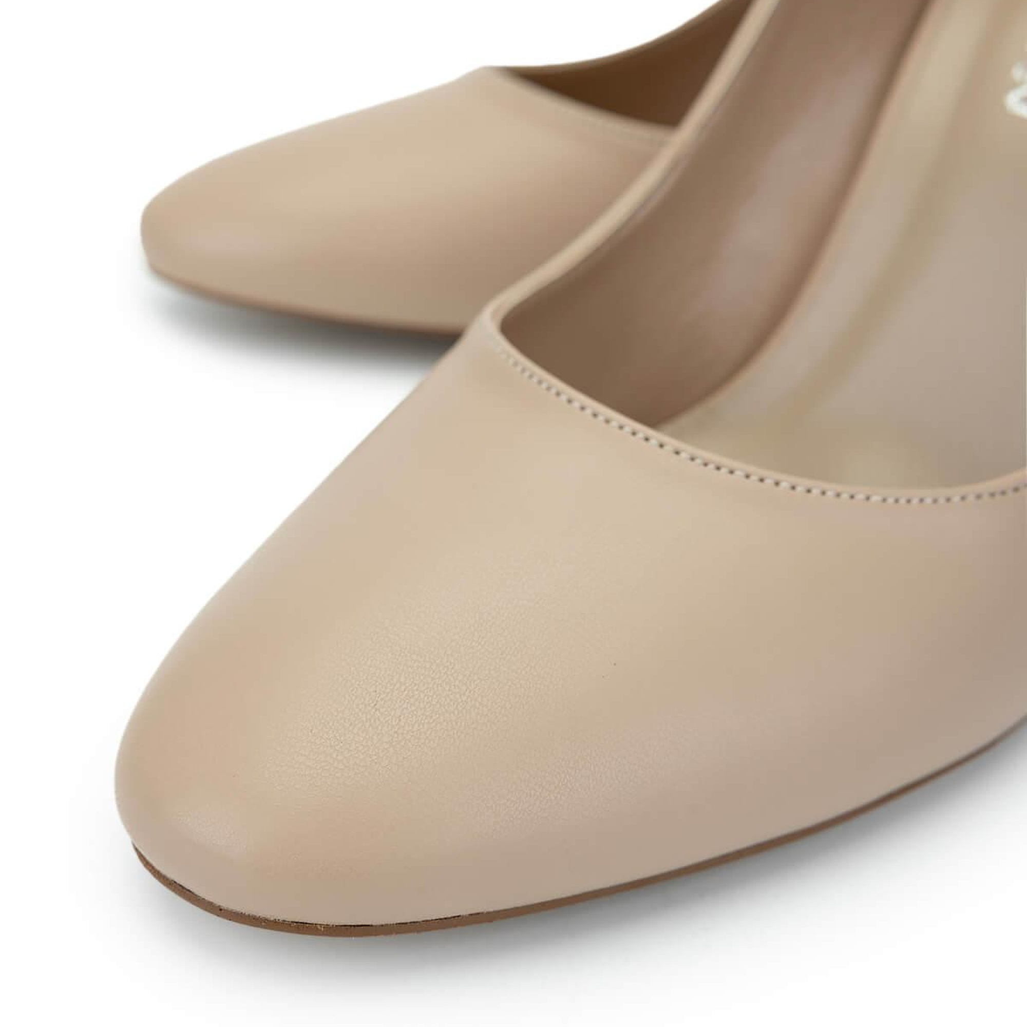 Tamer Tanca Kadın Hakiki Deri Bej Topuklu Ayakkabı