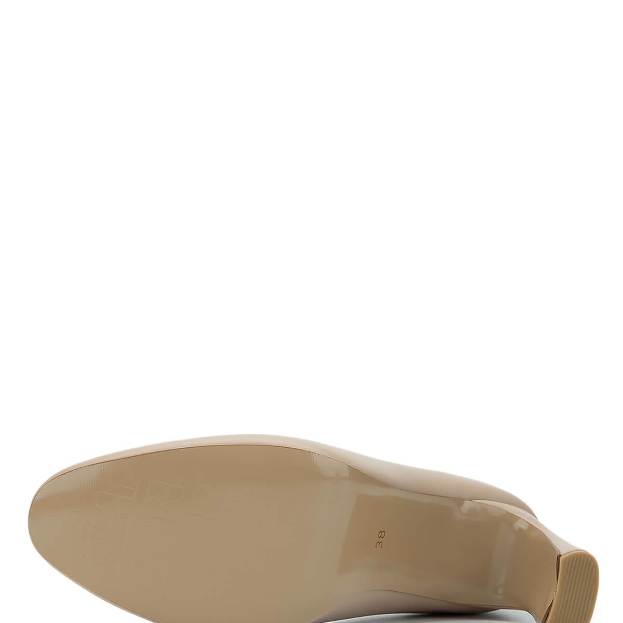 Tamer Tanca Kadın Hakiki Deri Bej Topuklu Ayakkabı