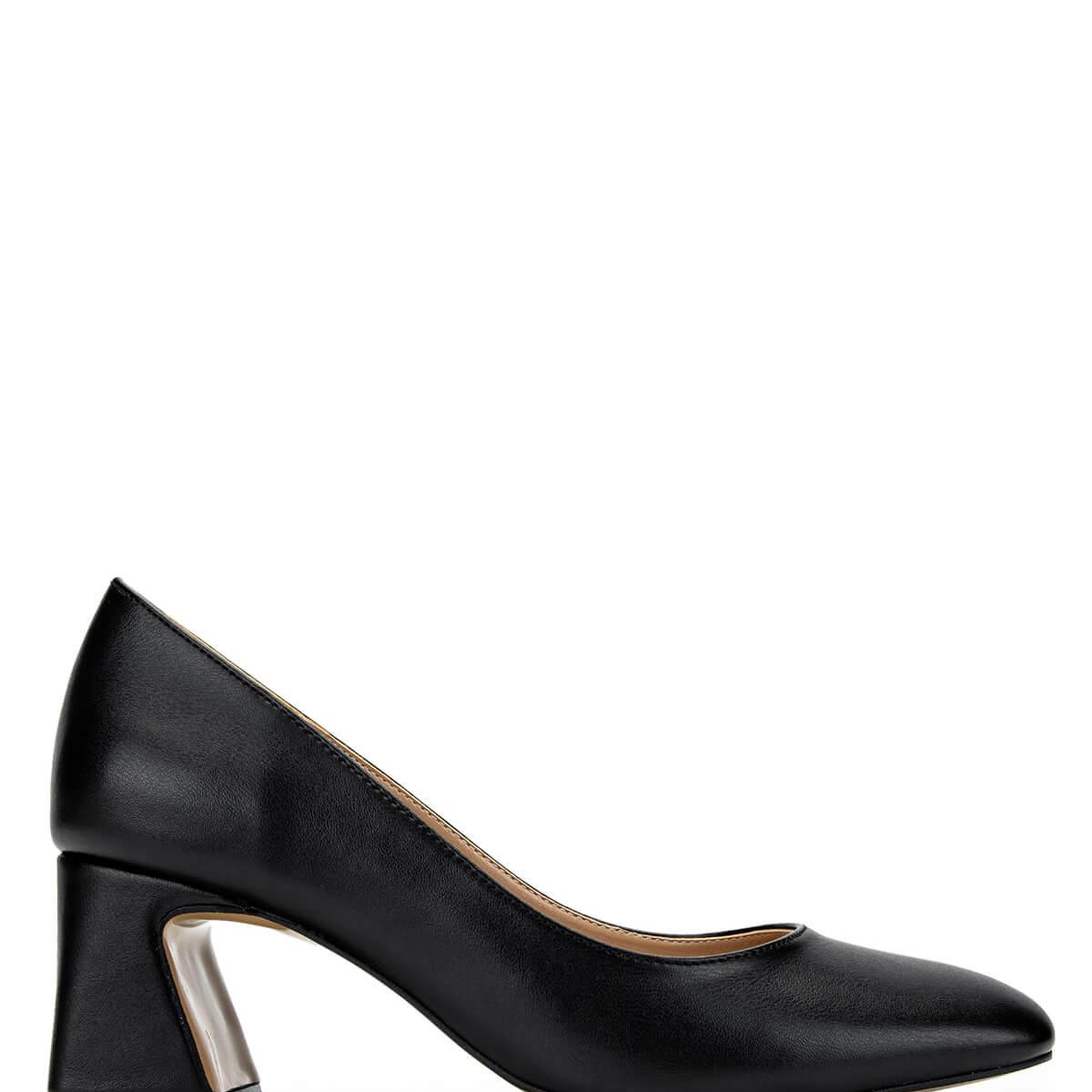 Tamer Tanca Kadın Vegan Siyah Deri Topuklu Ayakkabı