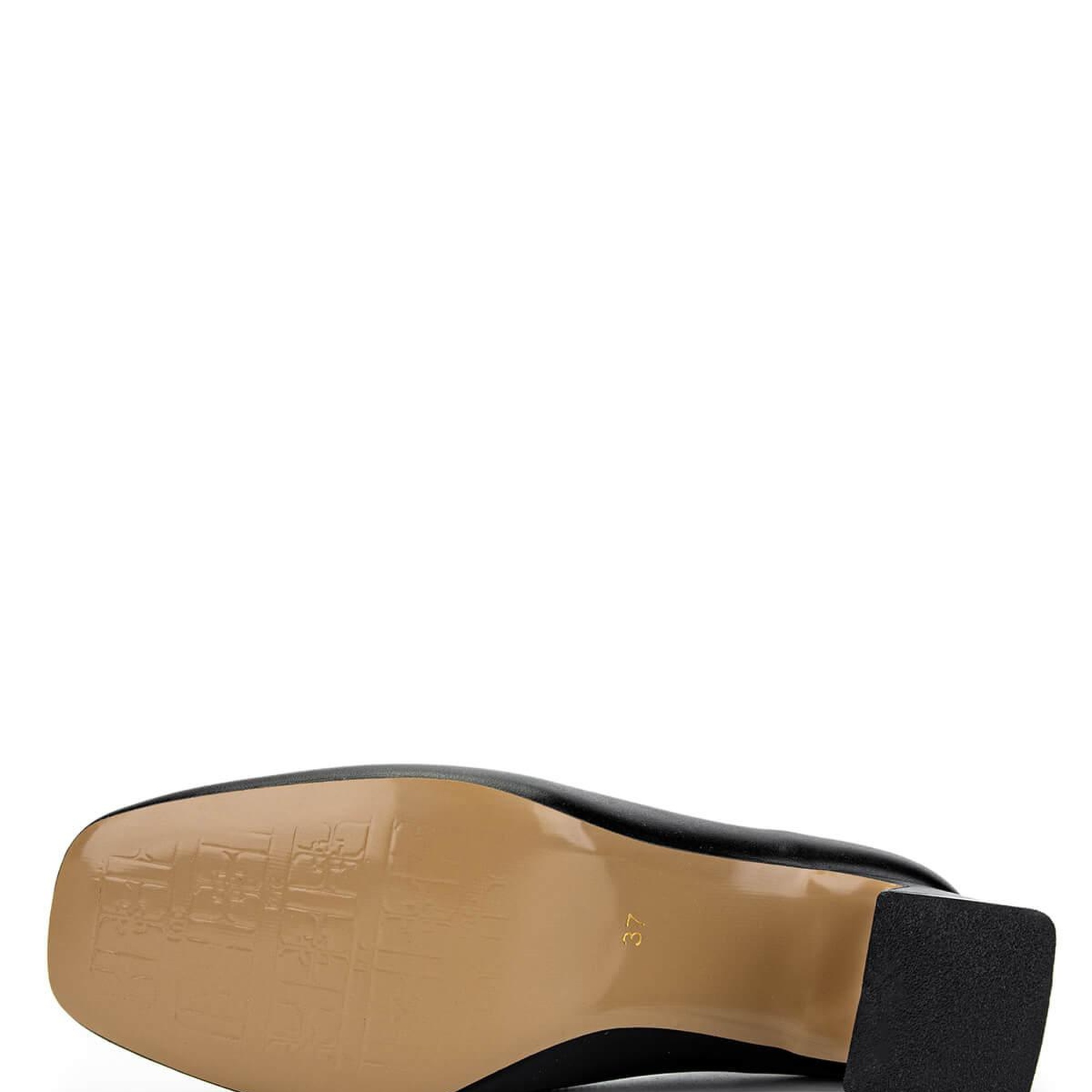 Tamer Tanca Kadın Vegan Siyah Deri Topuklu Ayakkabı