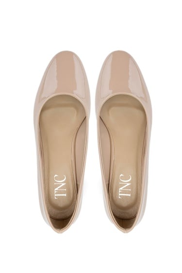  Tamer Tanca Kadın Vegan Bej Rugan Topuklu Ayakkabı