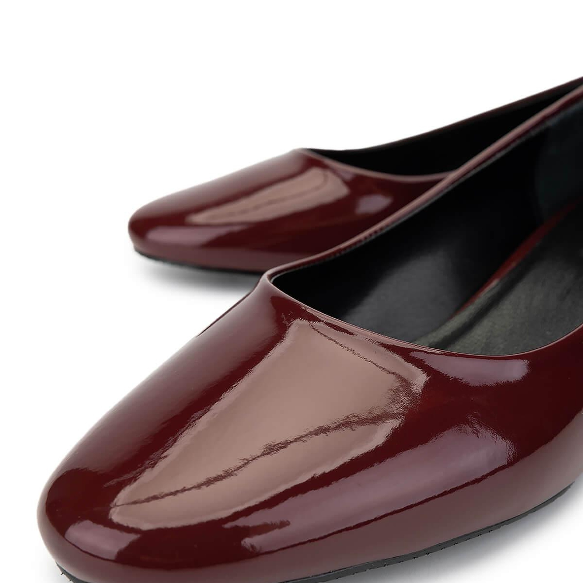 Tamer Tanca Kadın Vegan Bordo Rugan Topuklu Ayakkabı