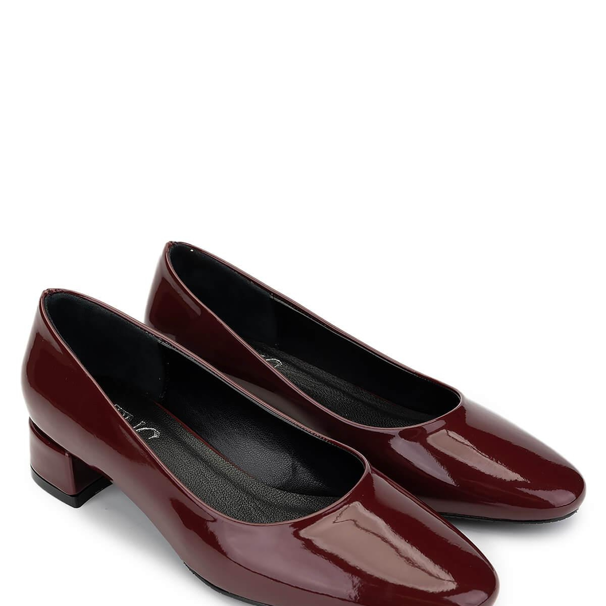 Tamer Tanca Kadın Vegan Bordo Rugan Topuklu Ayakkabı