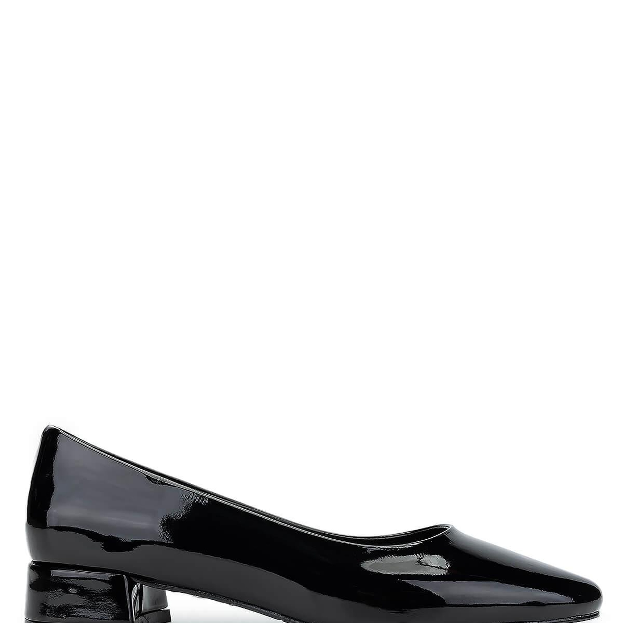 Tamer Tanca Kadın Vegan Siyah Rugan Topuklu Ayakkabı