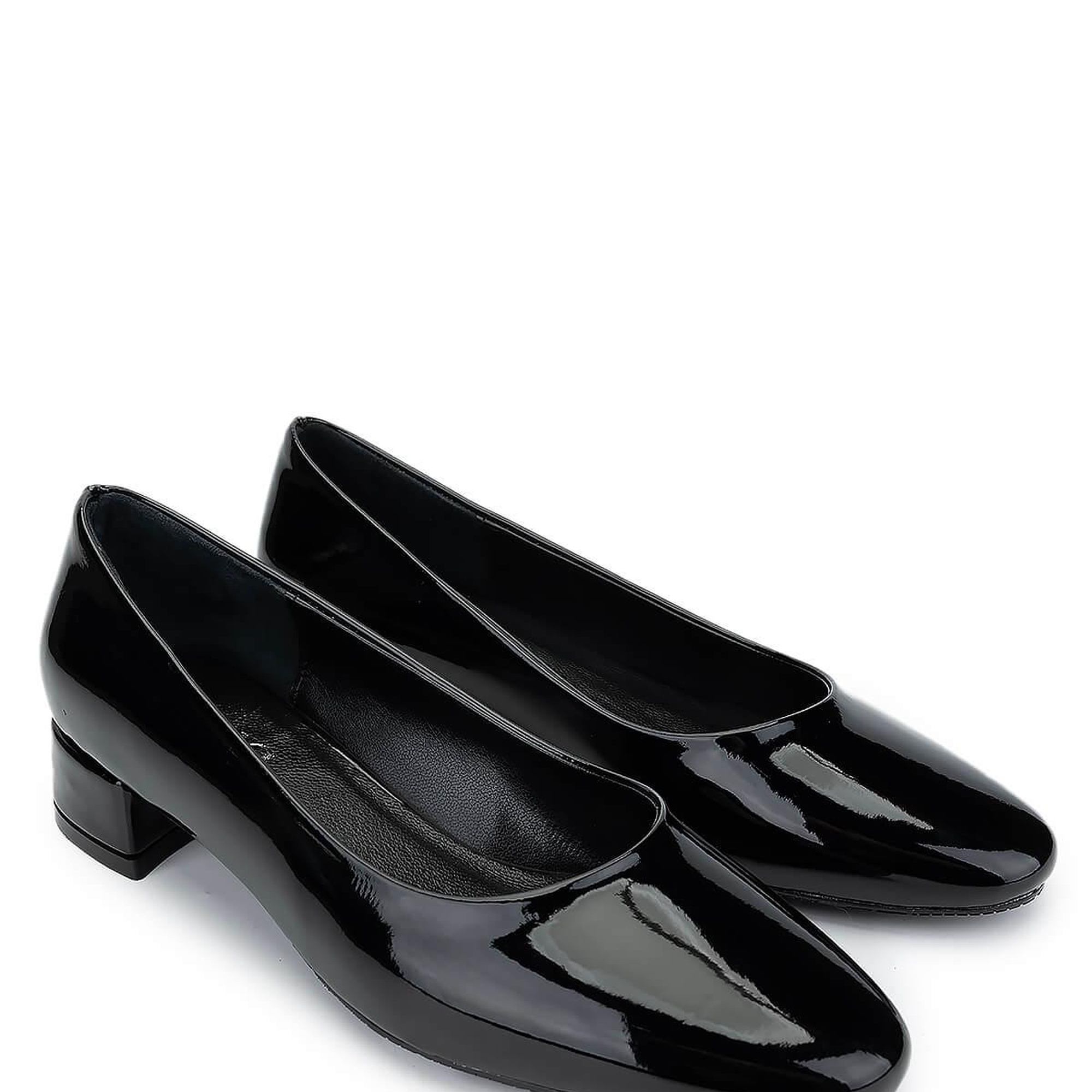 Tamer Tanca Kadın Vegan Siyah Rugan Topuklu Ayakkabı