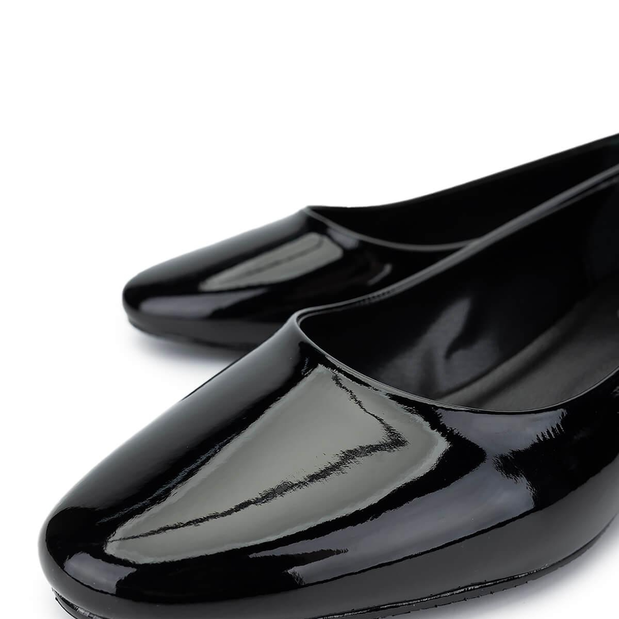 Tamer Tanca Kadın Vegan Siyah Rugan Topuklu Ayakkabı