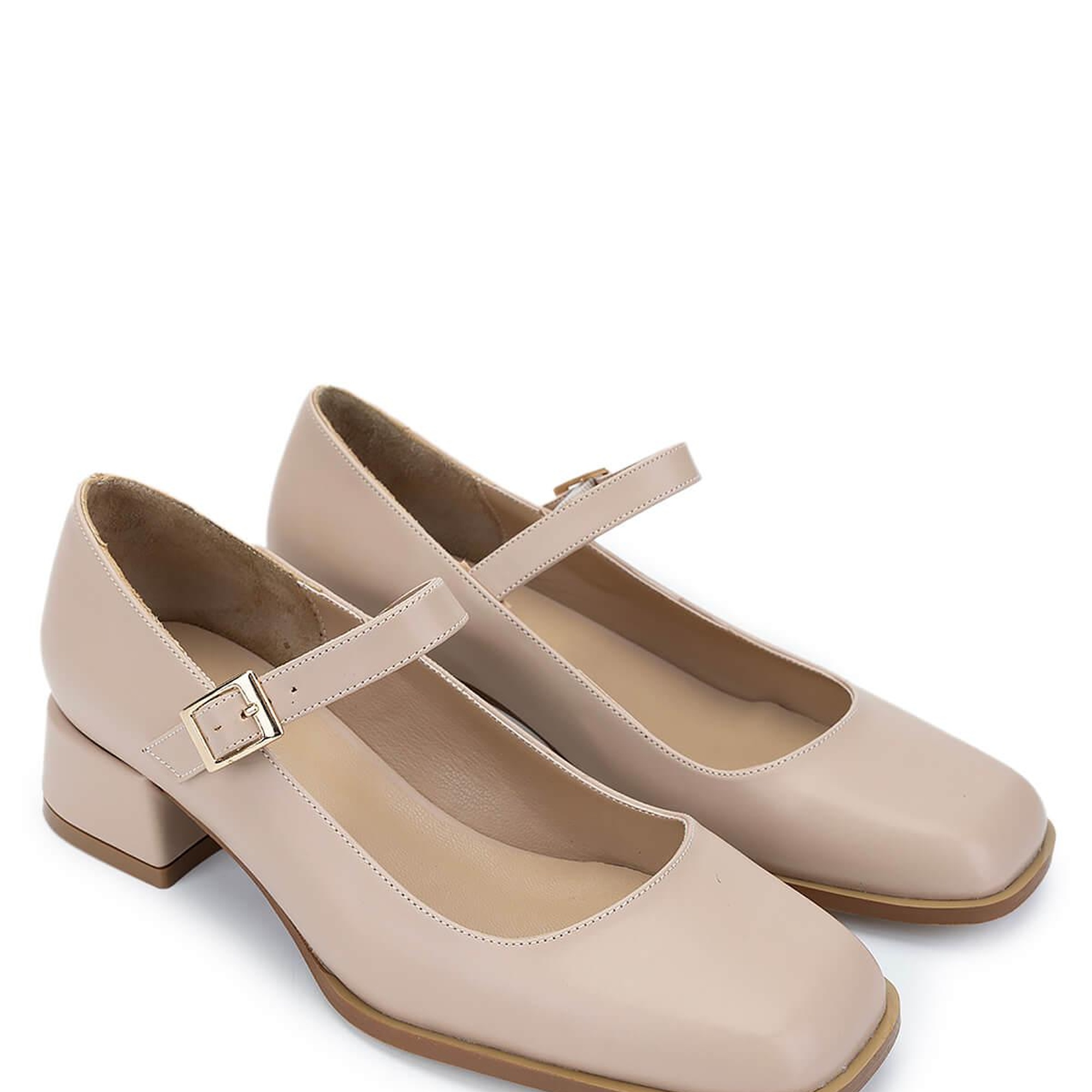 Tamer Tanca Kadın Vegan Bej Topuklu Ayakkabı