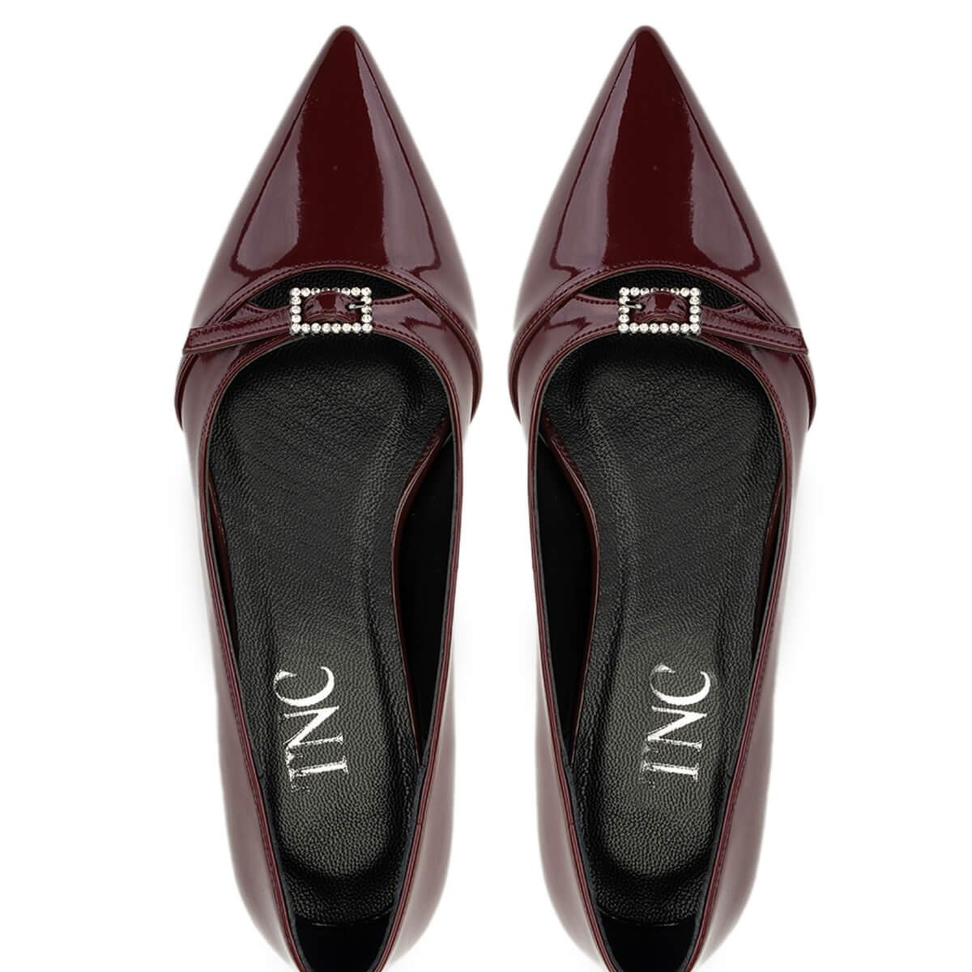 Tamer Tanca Kadın Vegan Bordo Rugan Topuklu Ayakkabı