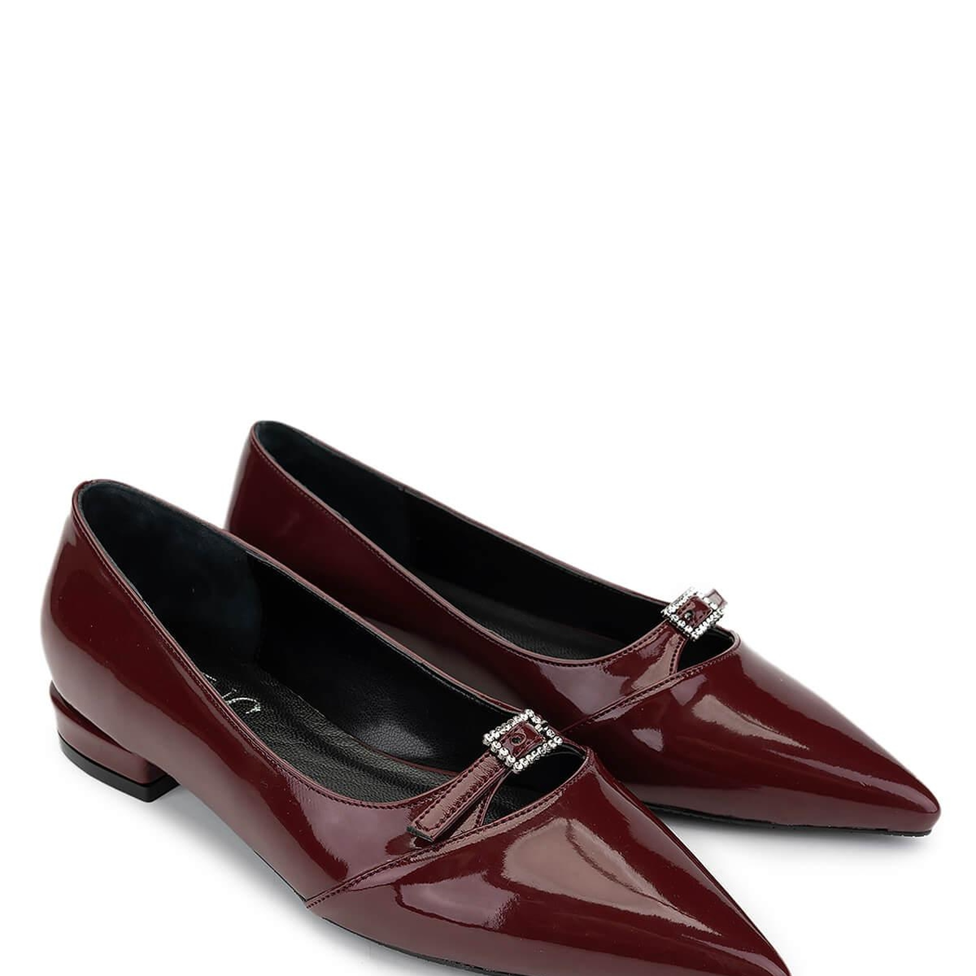 Tamer Tanca Kadın Vegan Bordo Rugan Topuklu Ayakkabı