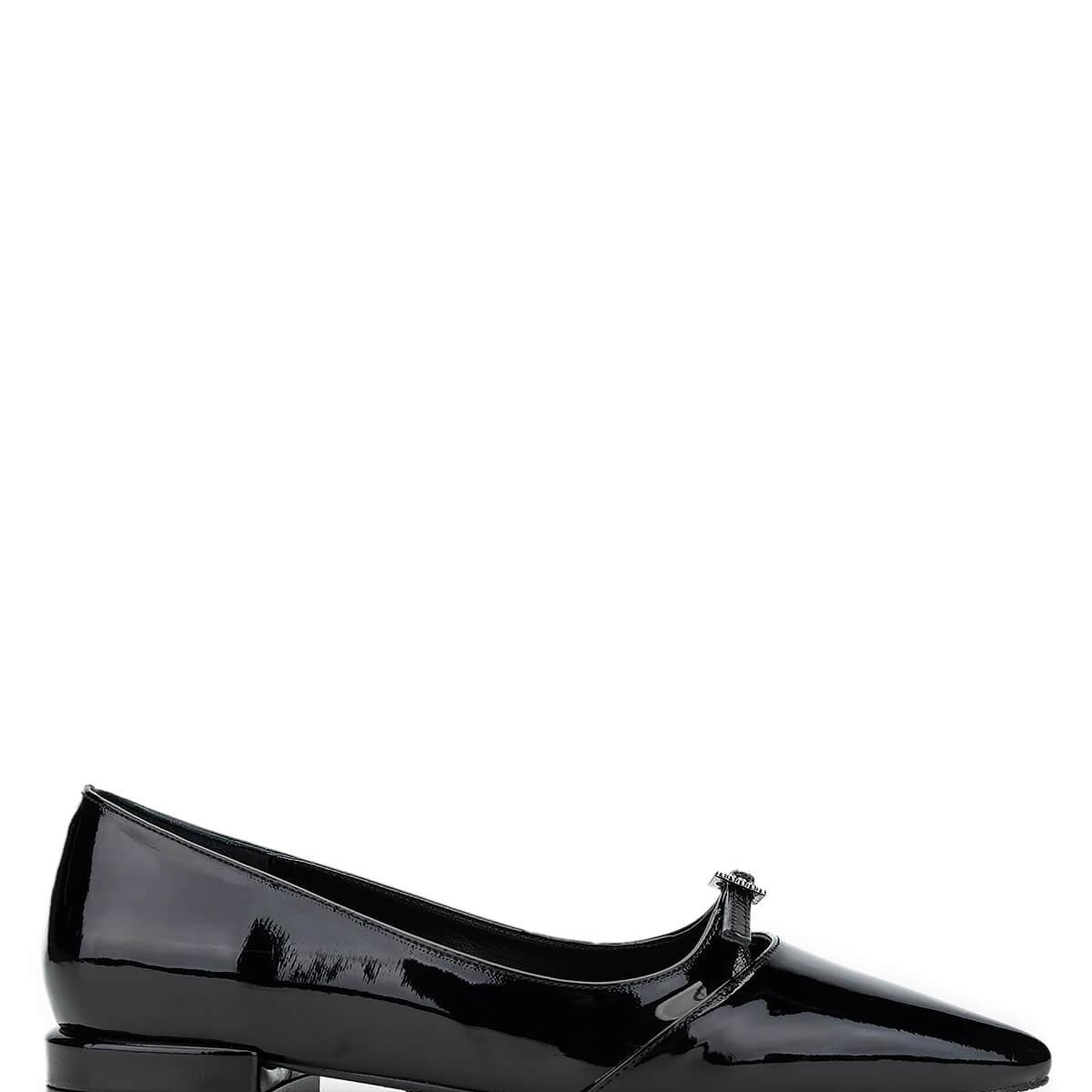 Tamer Tanca Kadın Vegan Siyah Rugan Topuklu Ayakkabı