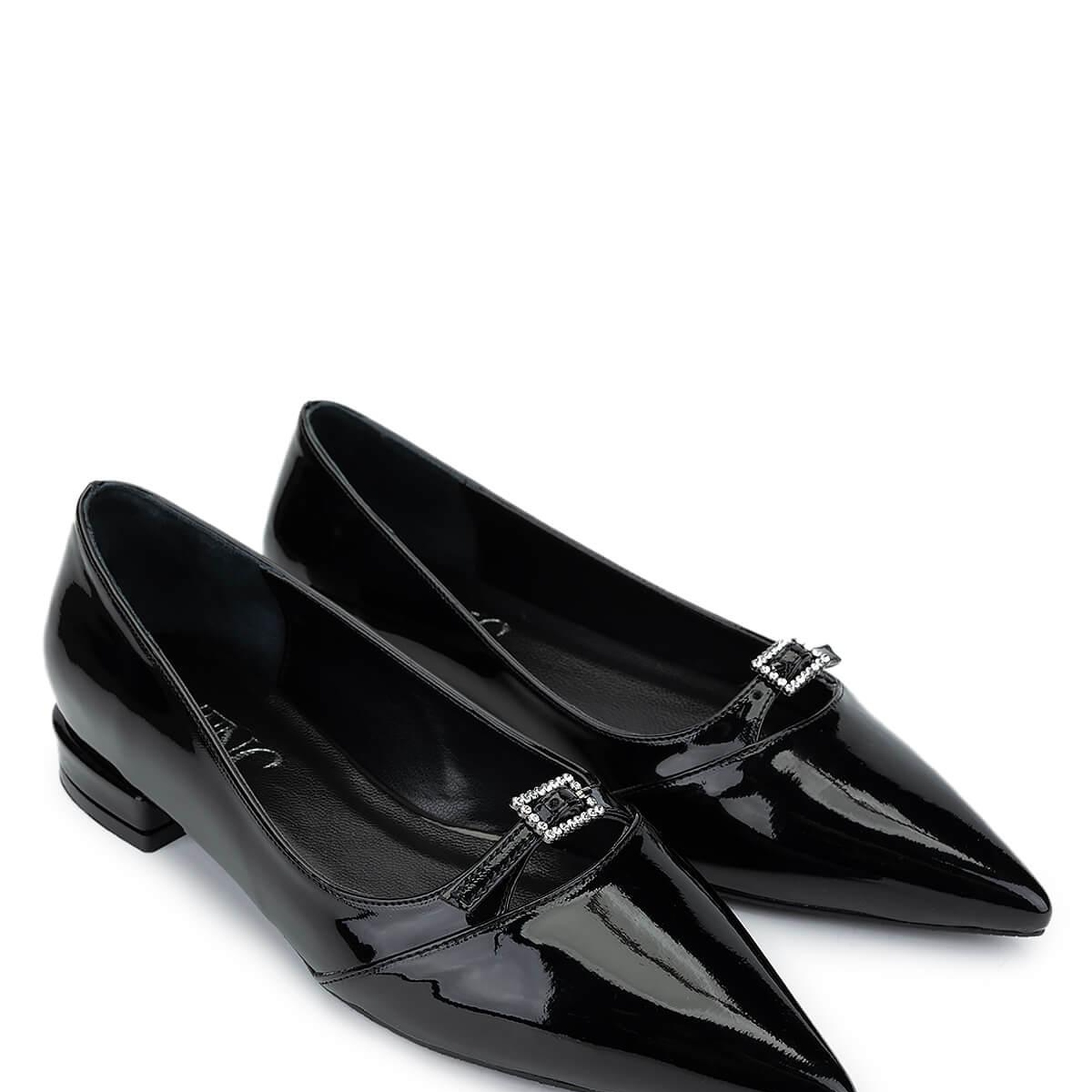 Tamer Tanca Kadın Vegan Siyah Rugan Topuklu Ayakkabı