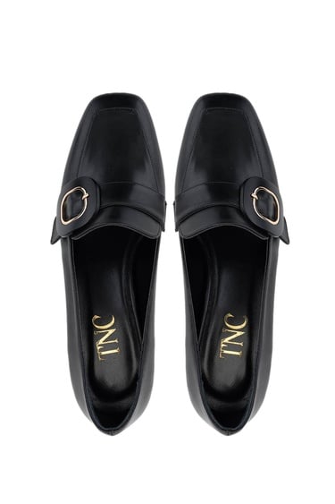  Tamer Tanca Kadın Vegan Siyah Topuklu Ayakkabı