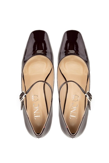  Tamer Tanca Kadın Hakiki Deri Bordo Topuklu Ayakkabı