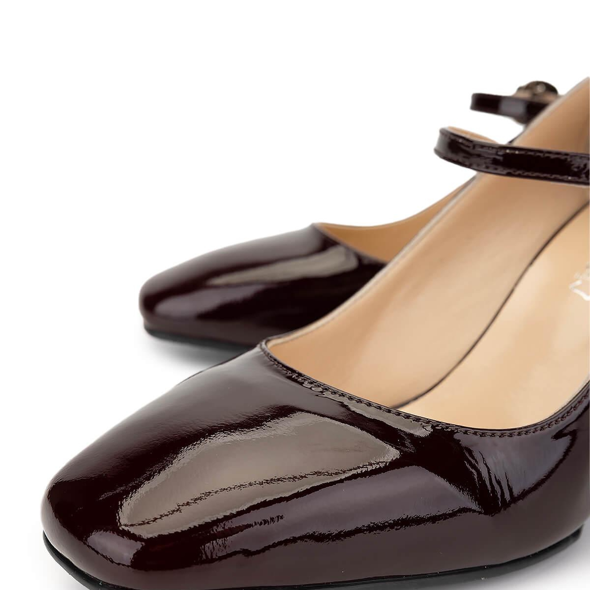 Tamer Tanca Kadın Hakiki Deri Bordo Topuklu Ayakkabı