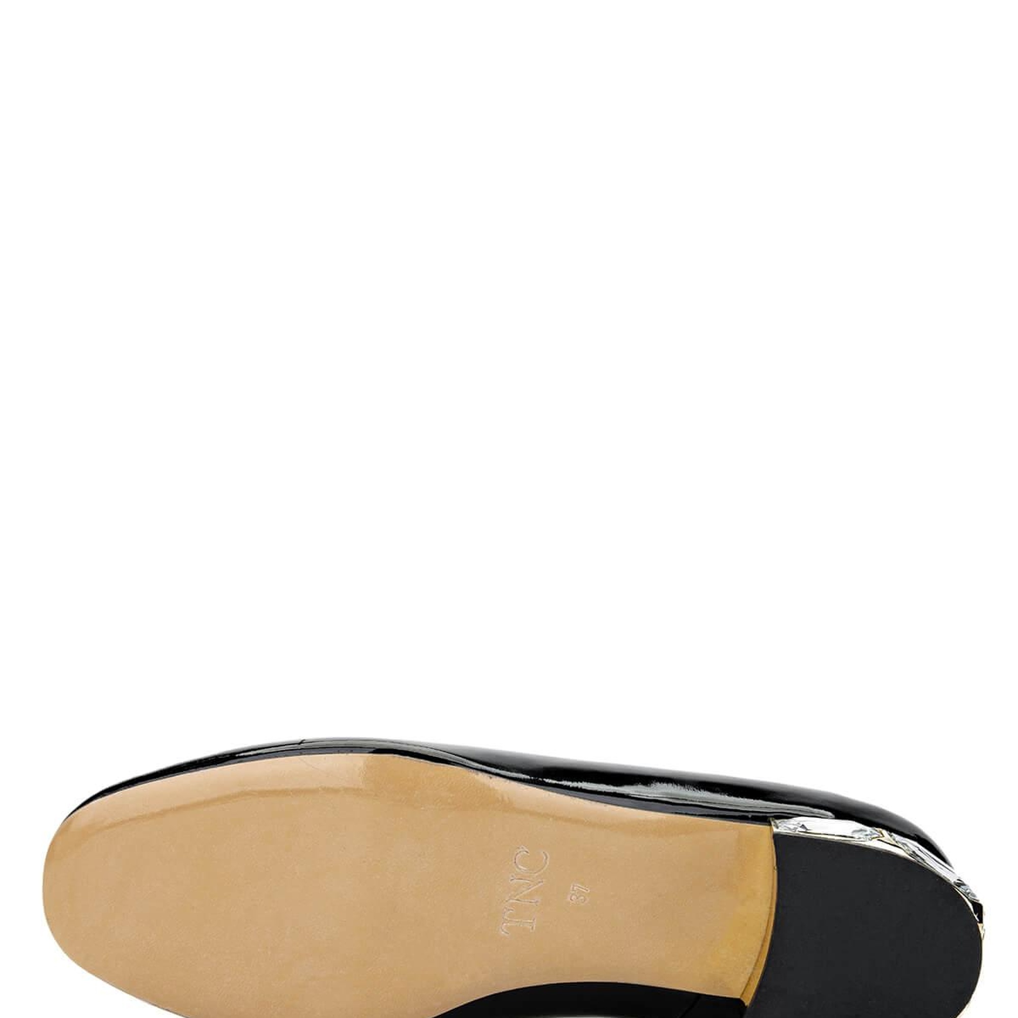 Tamer Tanca Kadın Hakiki Deri Siyah Rugan Topuklu Ayakkabı