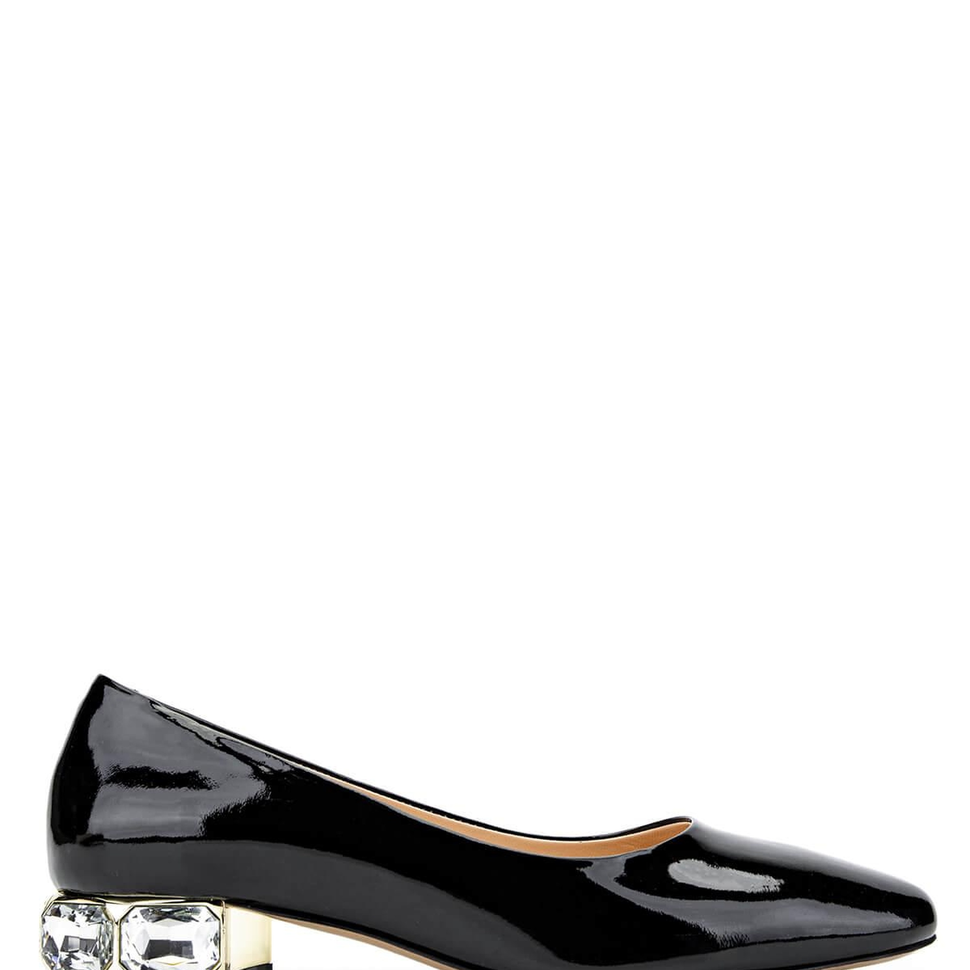 Tamer Tanca Kadın Hakiki Deri Siyah Rugan Topuklu Ayakkabı