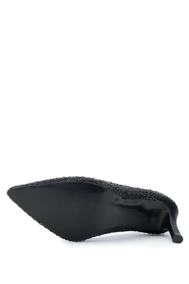  Tamer Tanca Kadın Vegan Siyah Topuklu Ayakkabı