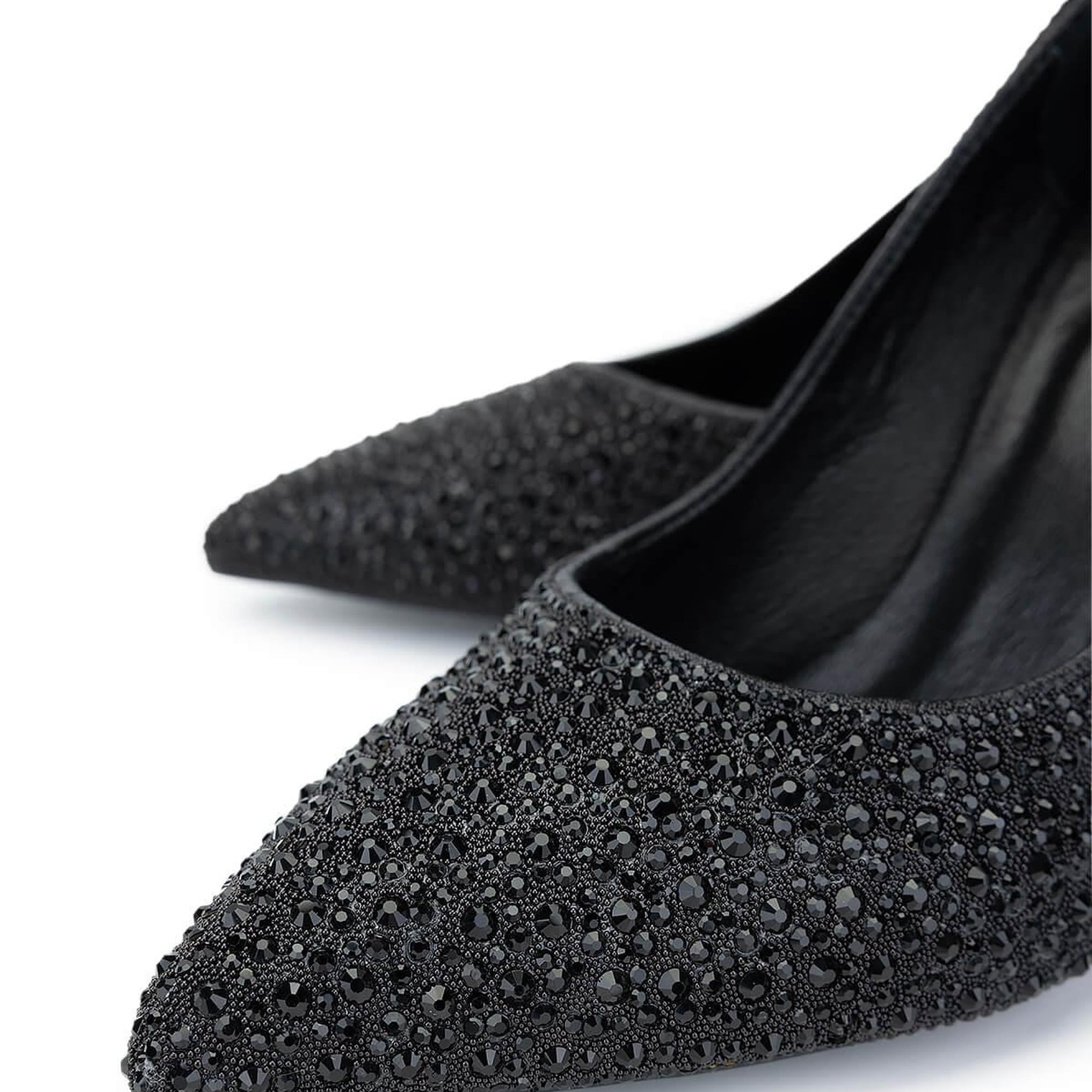 Tamer Tanca Kadın Vegan Siyah Topuklu Ayakkabı