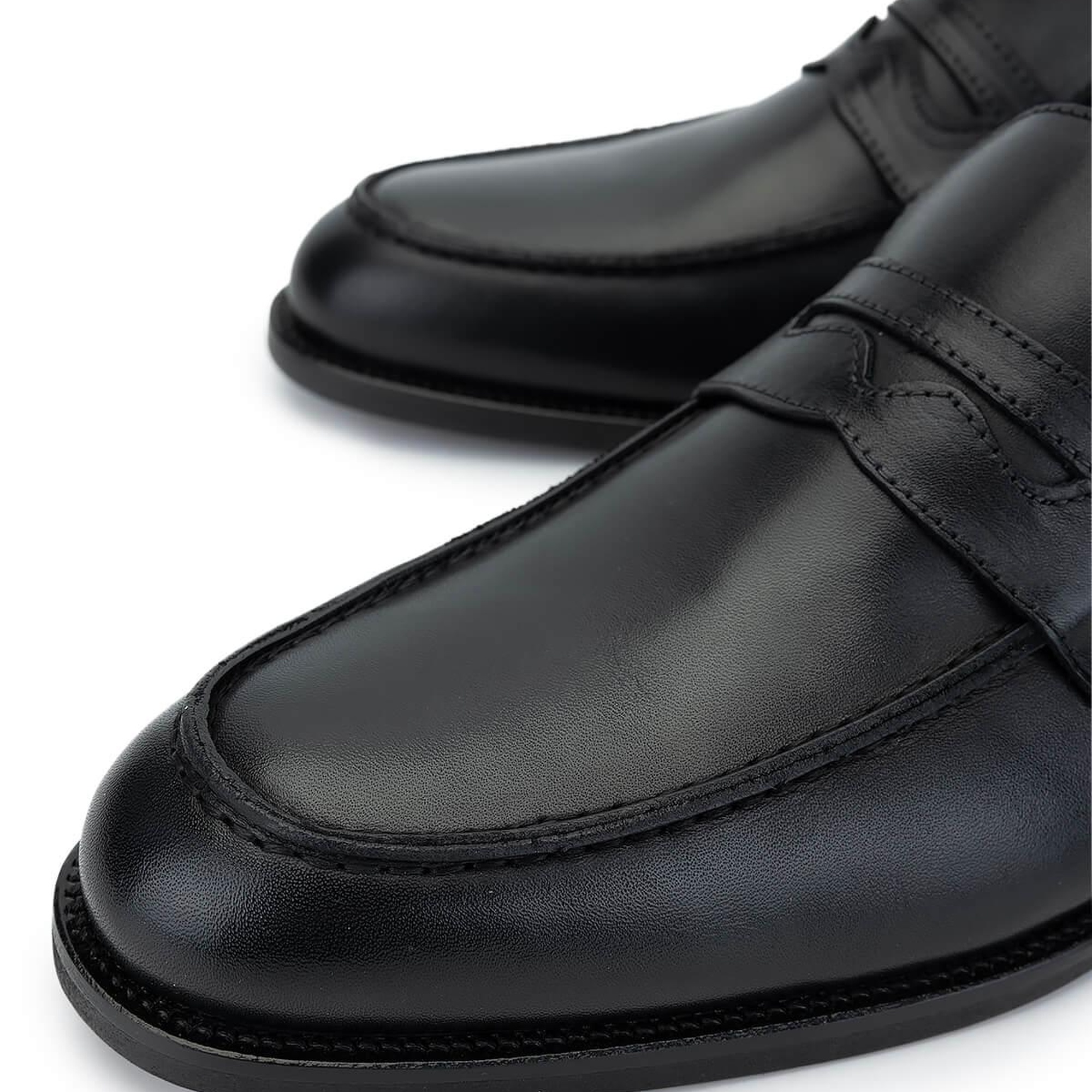 Tamer Tanca Erkek Hakiki Deri Siyah Loafer Ayakkabı