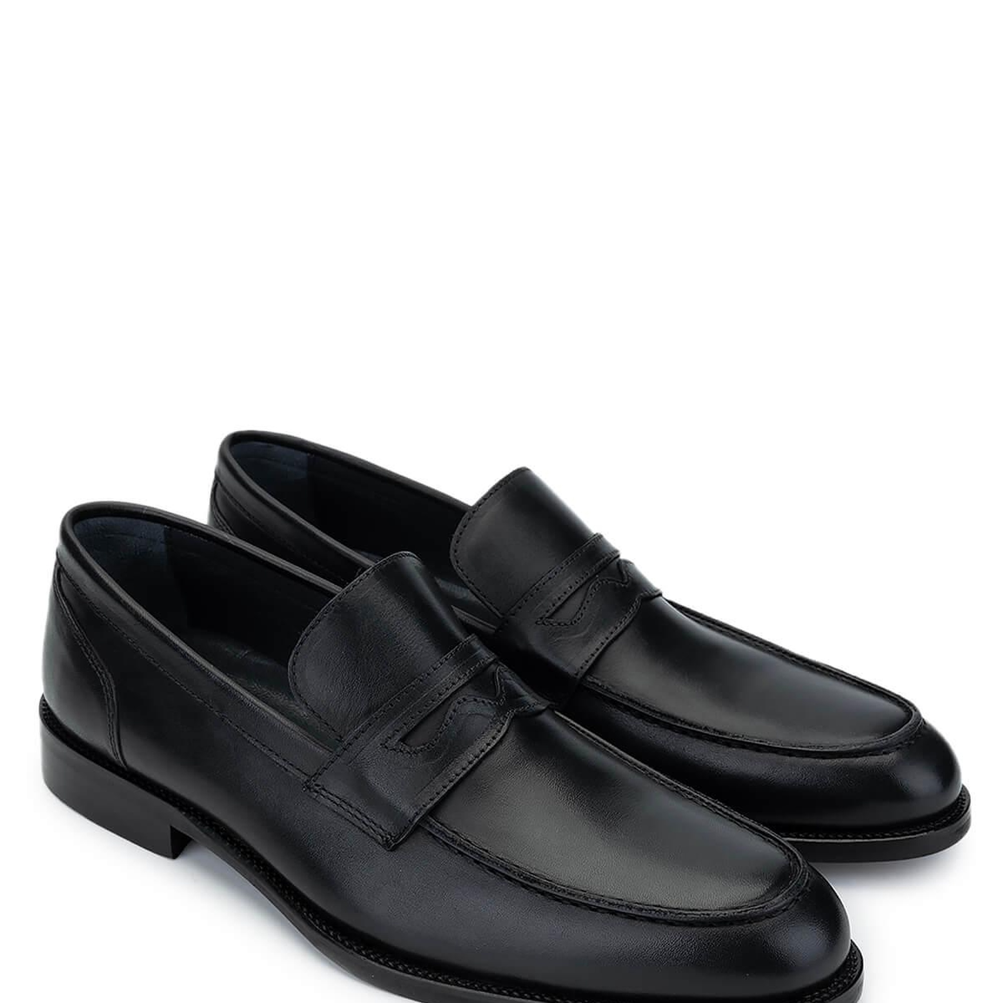Tamer Tanca Erkek Hakiki Deri Siyah Loafer Ayakkabı