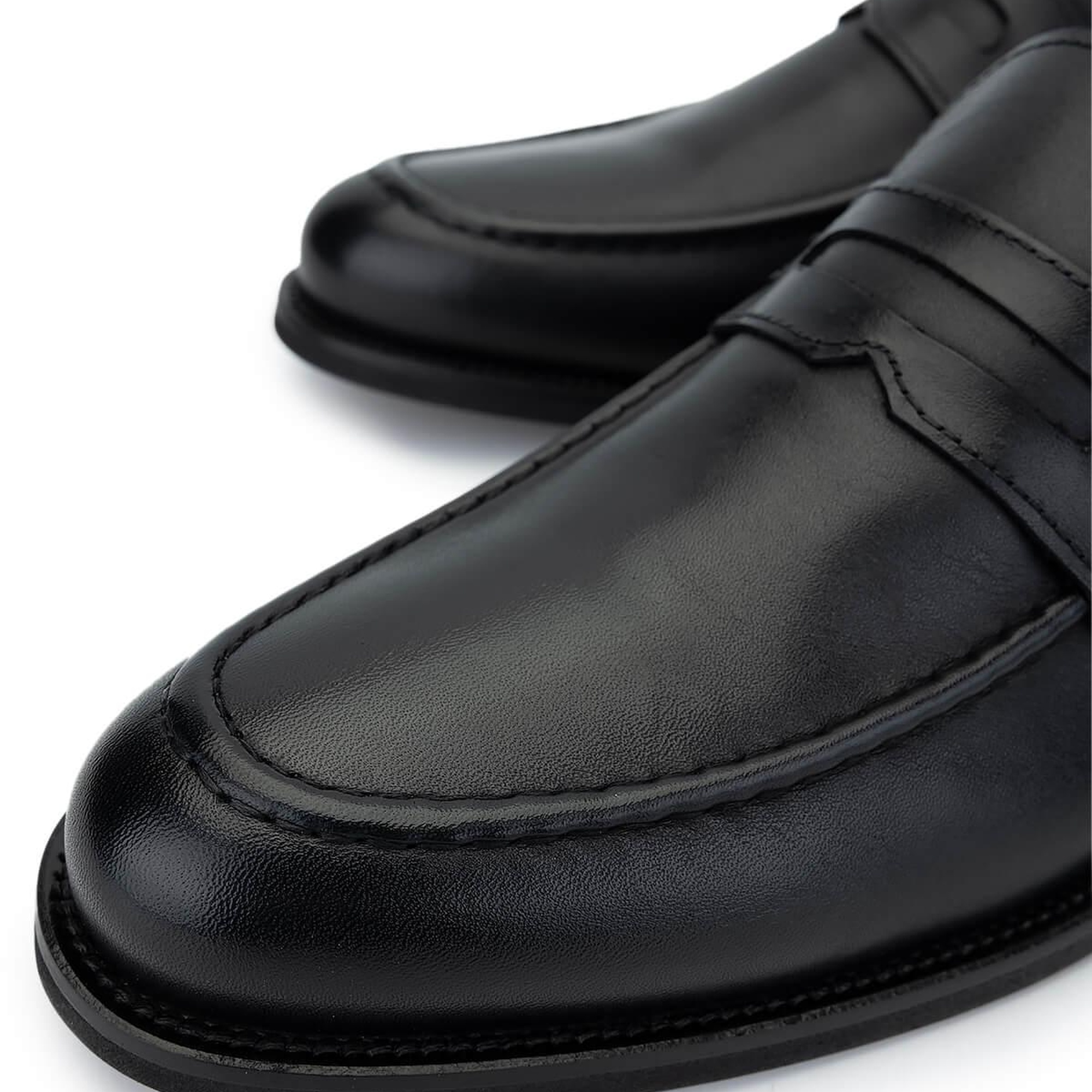 Tamer Tanca Erkek Hakiki Deri Siyah Loafer Ayakkabı