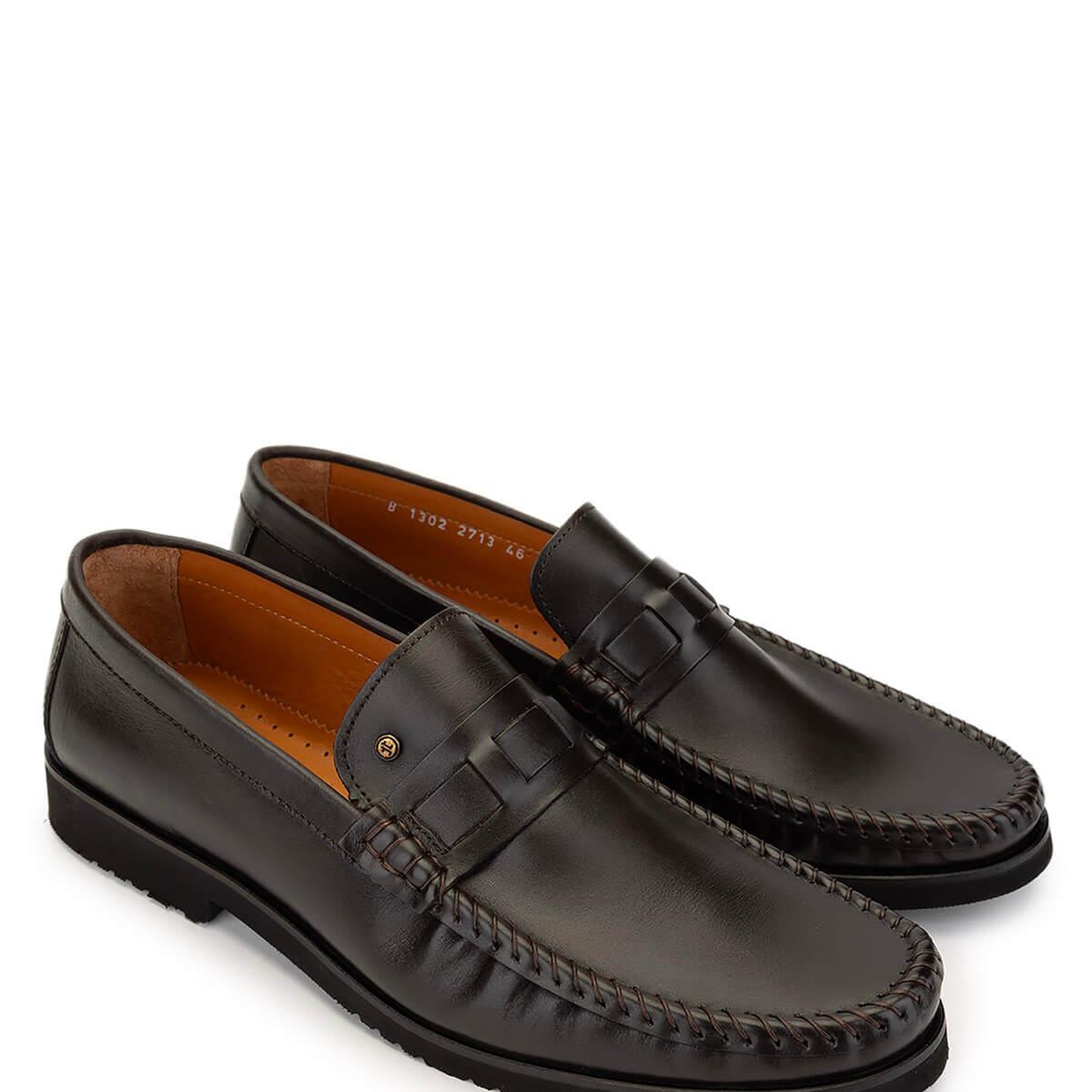 Tamer Tanca Erkek Hakiki Deri Kahverengi Loafer Ayakkabı