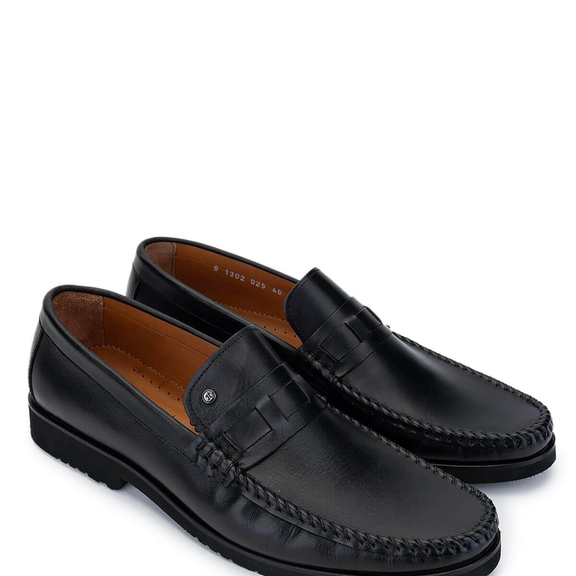 Tamer Tanca Erkek Hakiki Deri Siyah Deri Loafer Ayakkabı