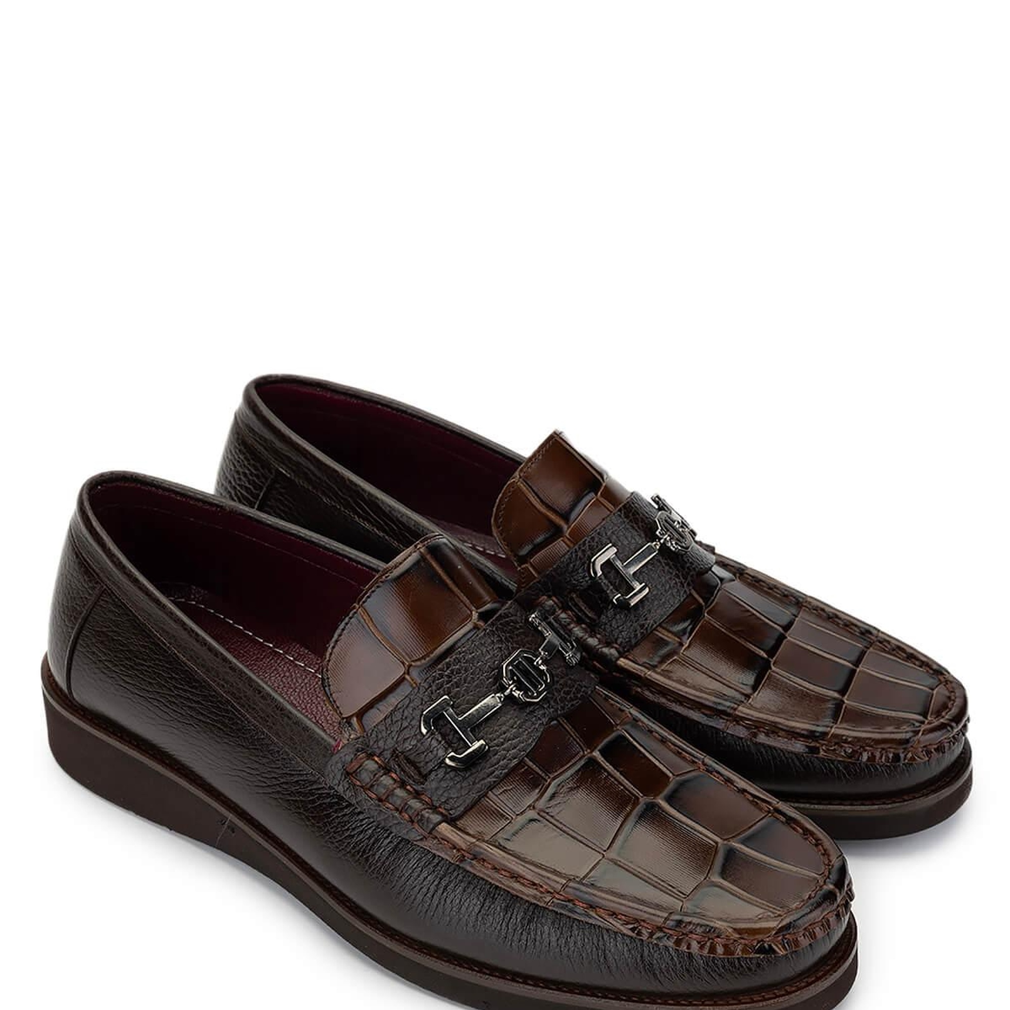 Tamer Tanca Erkek Hakiki Deri Kahverengi Loafer Ayakkabı