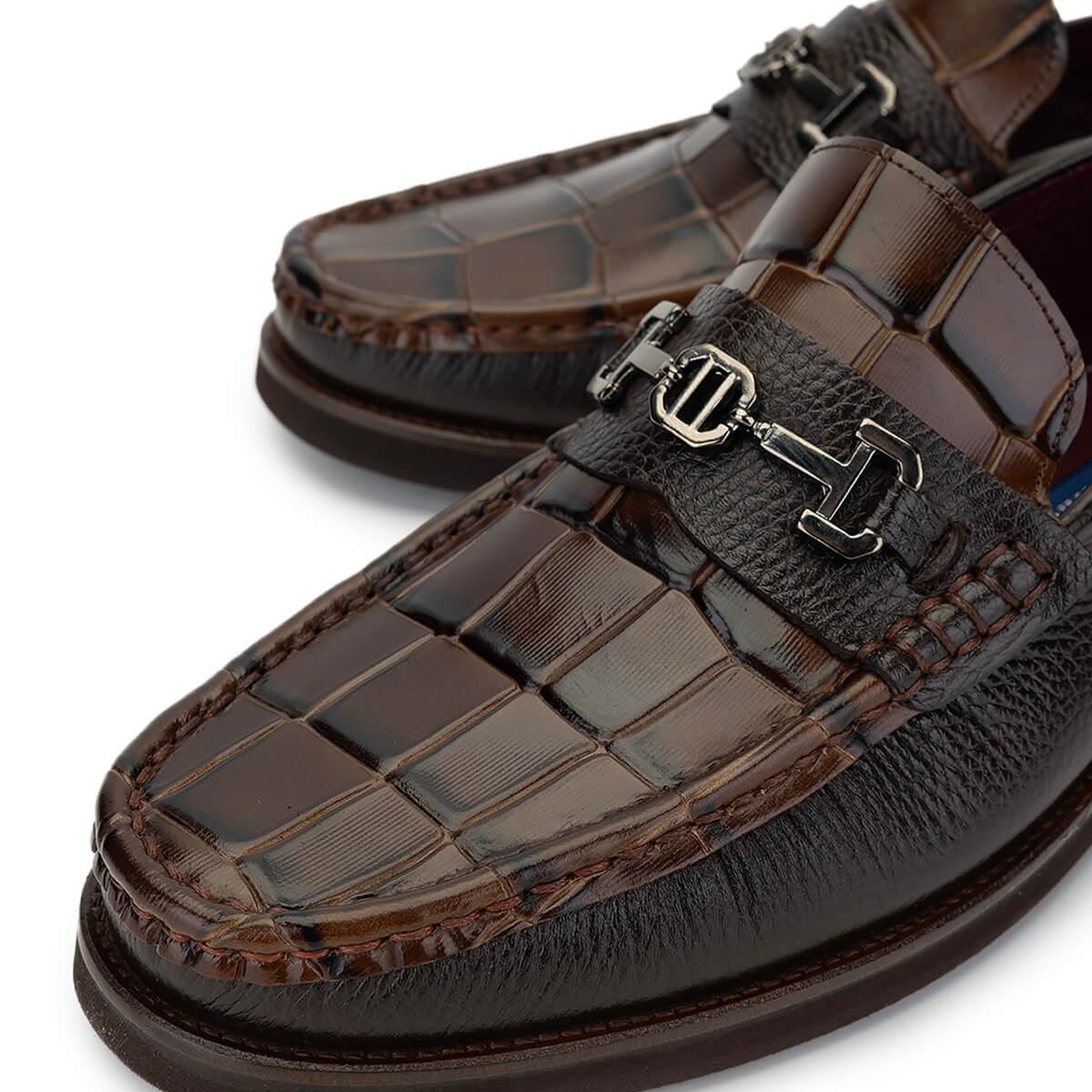 Tamer Tanca Erkek Hakiki Deri Kahverengi Loafer Ayakkabı