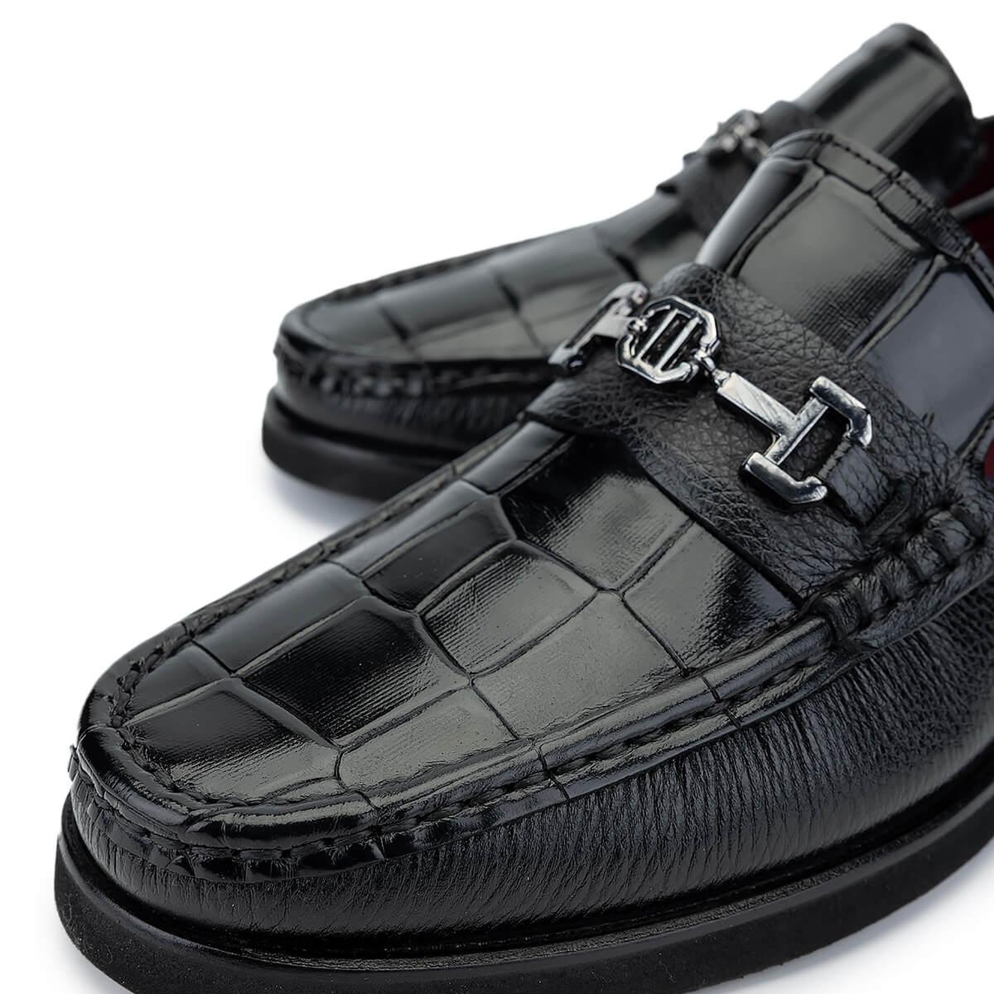 Tamer Tanca Erkek Hakiki Deri Siyah Loafer Ayakkabı