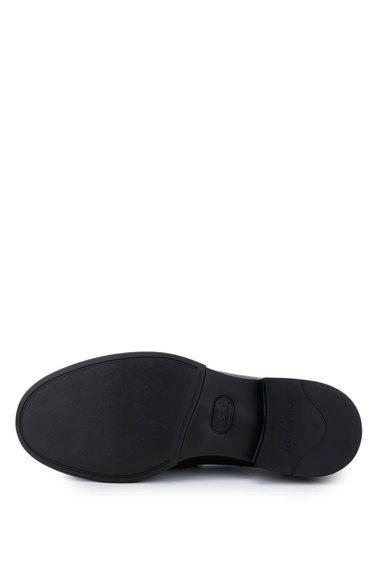  Tamer Tanca Erkek Hakiki Deri Siyah Loafer Ayakkabı