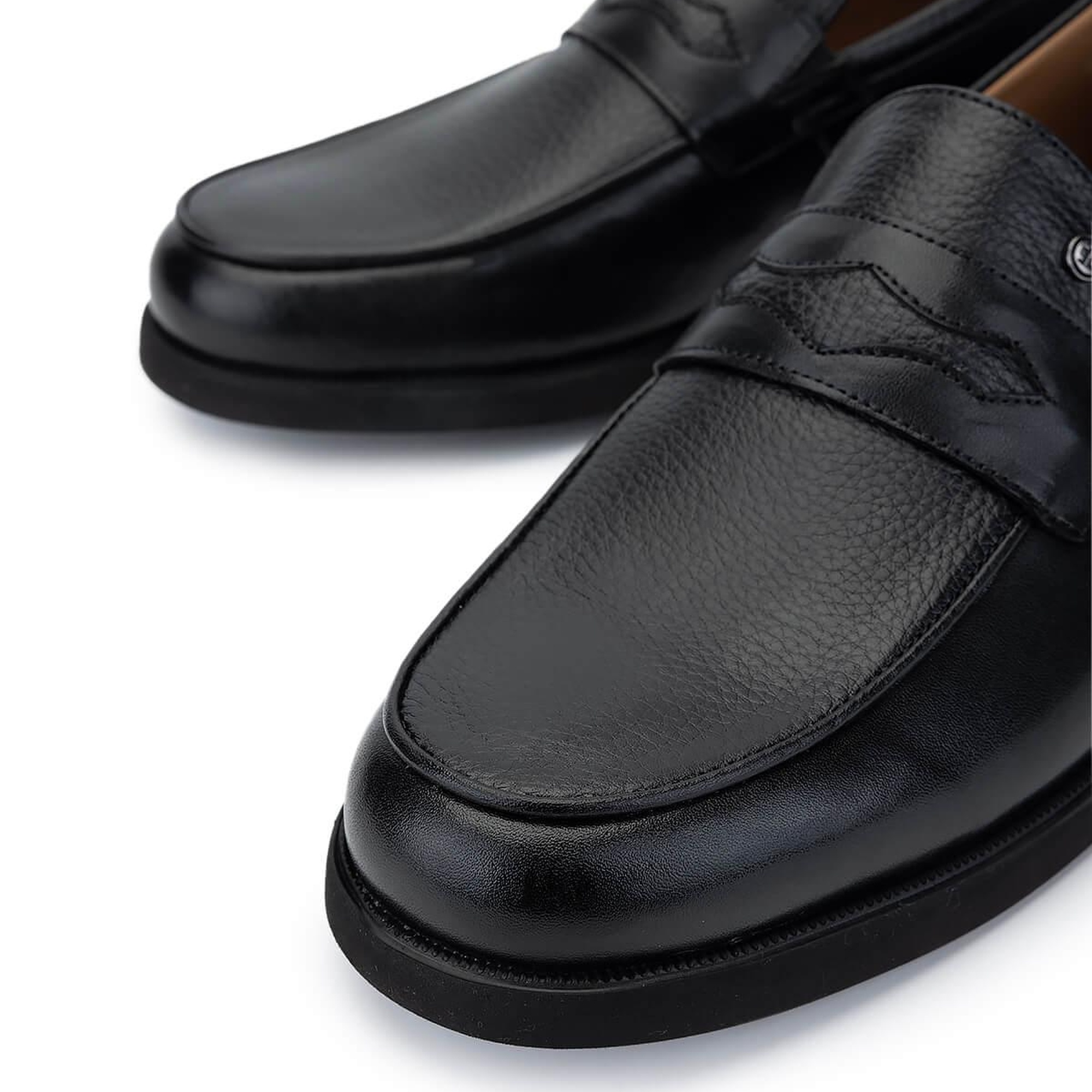 Tamer Tanca Erkek Hakiki Deri Siyah Loafer Ayakkabı