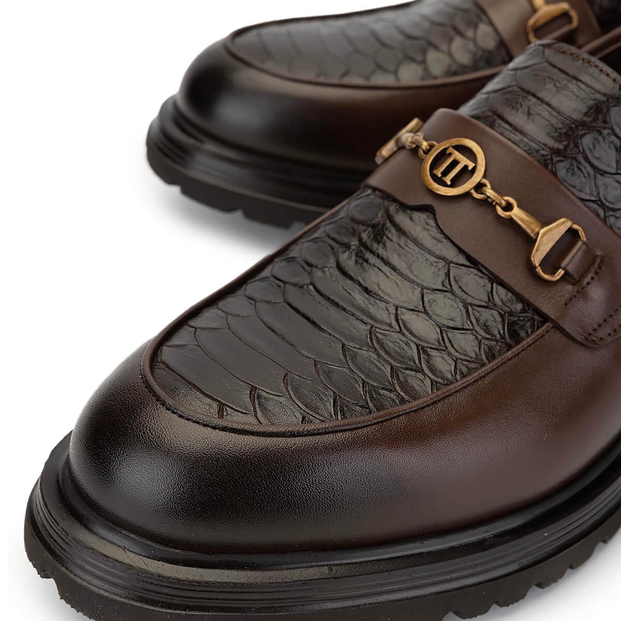 Tamer Tanca Erkek Hakiki Deri Kahverengi Loafer Ayakkabı