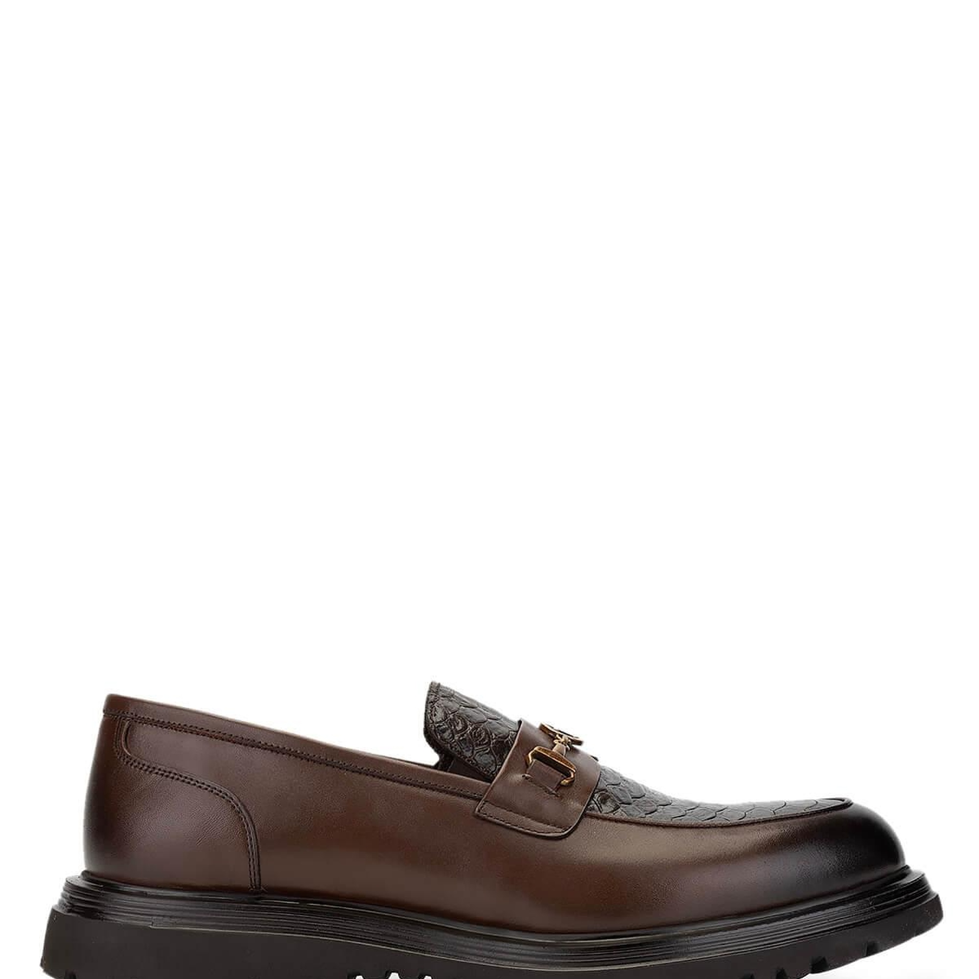 Tamer Tanca Erkek Hakiki Deri Kahverengi Loafer Ayakkabı