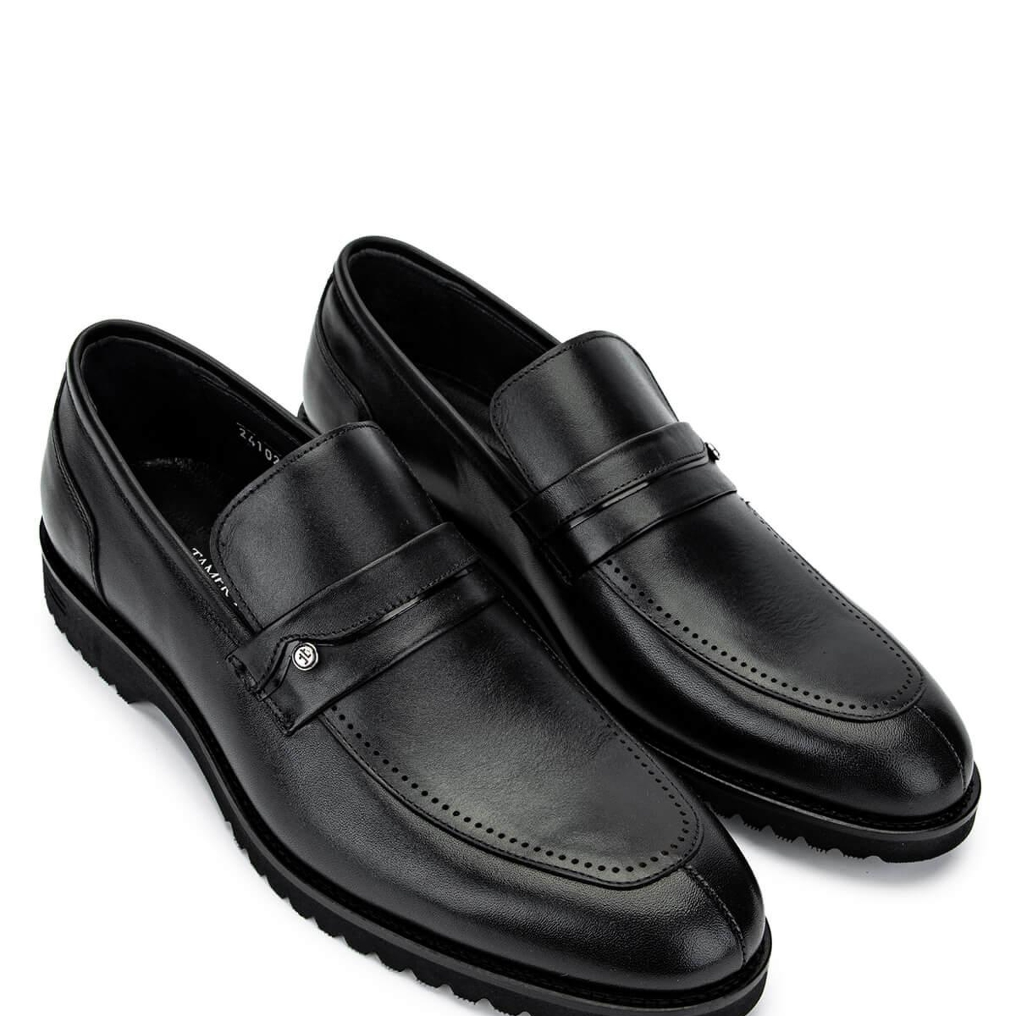 Tamer Tanca Erkek Hakiki Deri Siyah Loafer Ayakkabı
