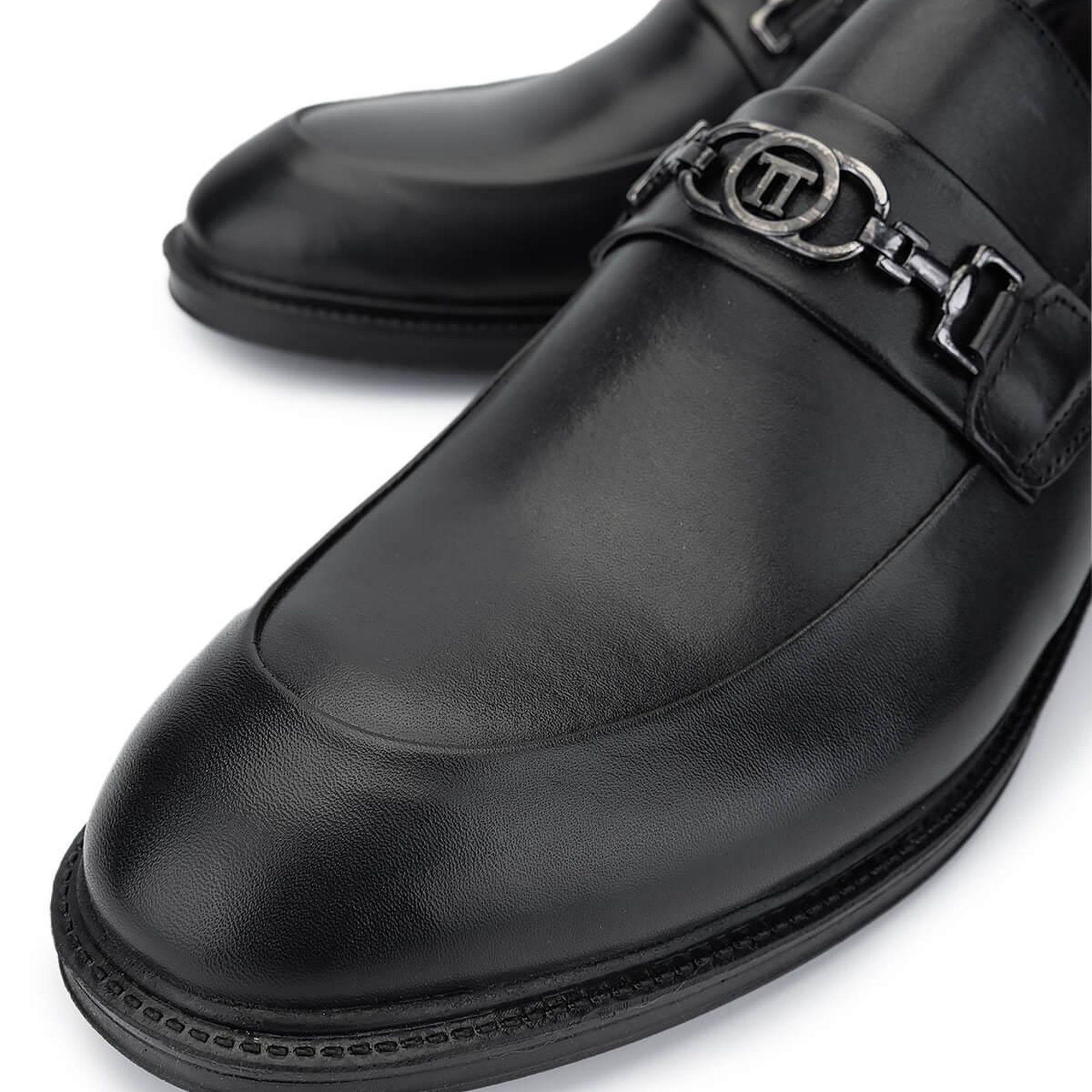 Tamer Tanca Erkek Hakiki Deri Siyah Loafer Ayakkabı