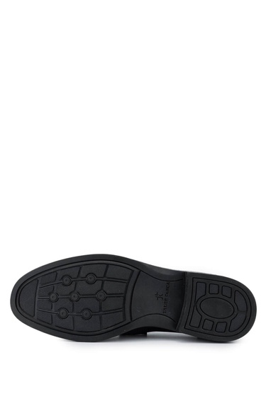  Tamer Tanca Erkek Hakiki Deri Siyah Loafer Ayakkabı