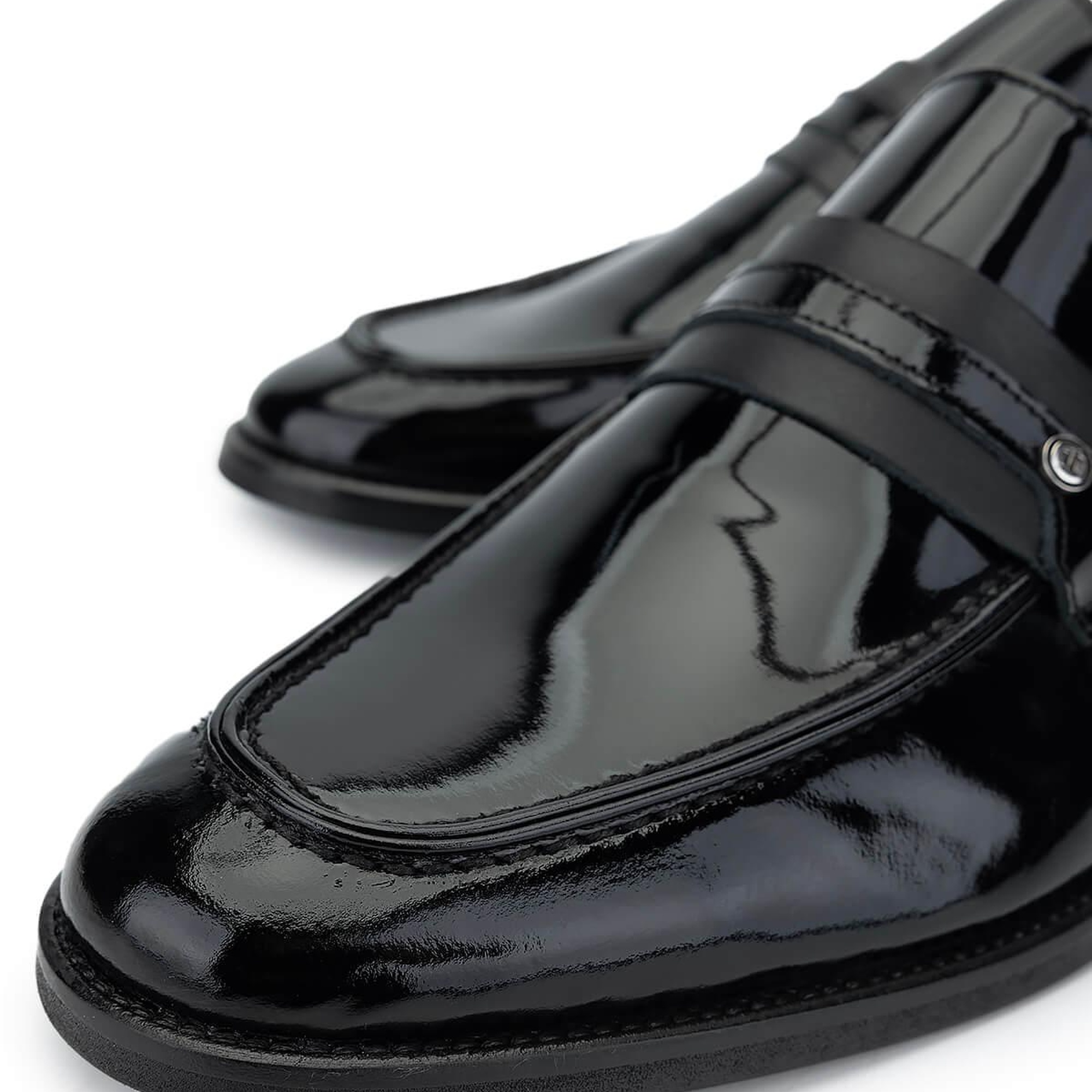 Tamer Tanca Erkek Hakiki Deri Siyah Rugan Loafer Ayakkabı