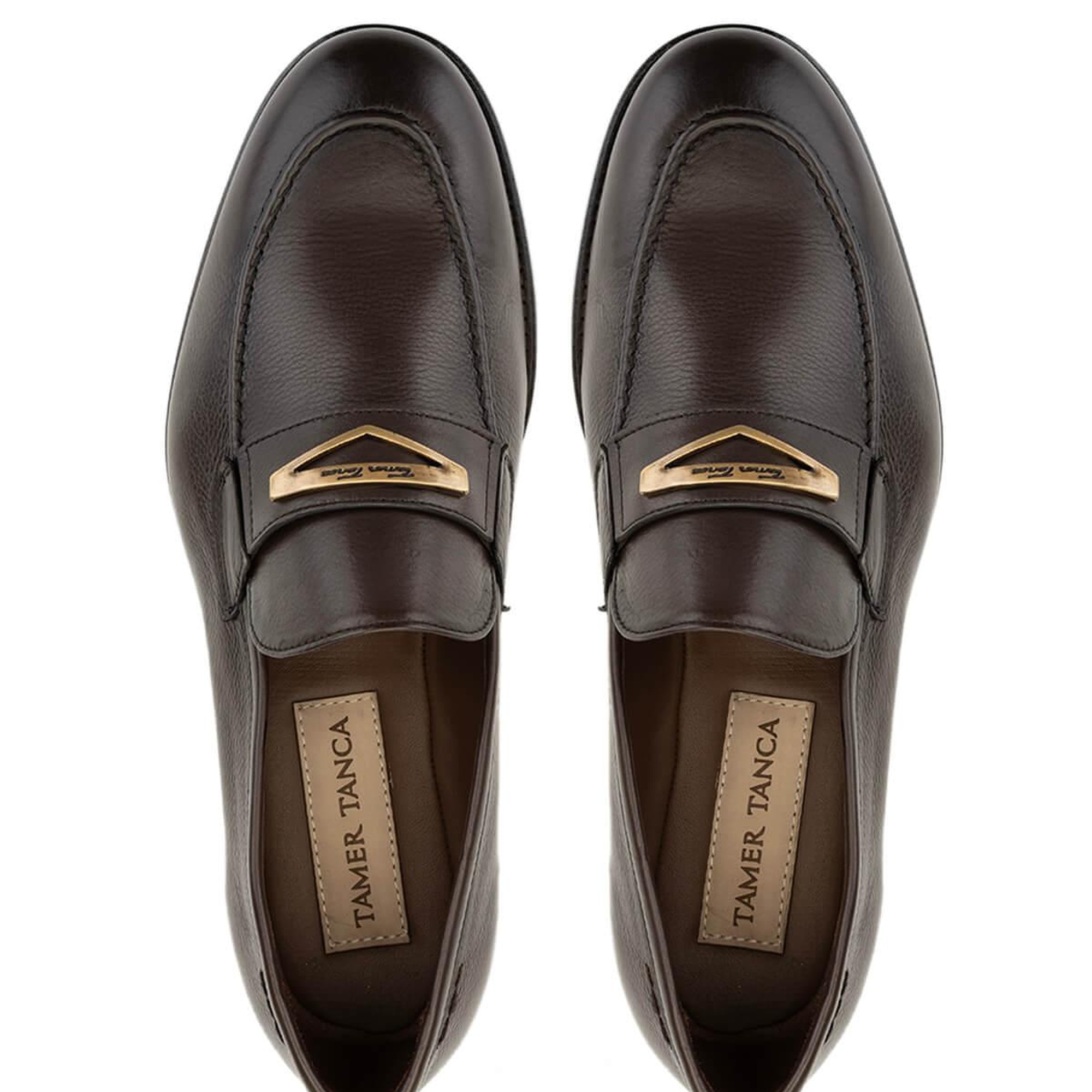 Tamer Tanca Erkek Hakiki Deri Kahverengi Loafer Ayakkabı