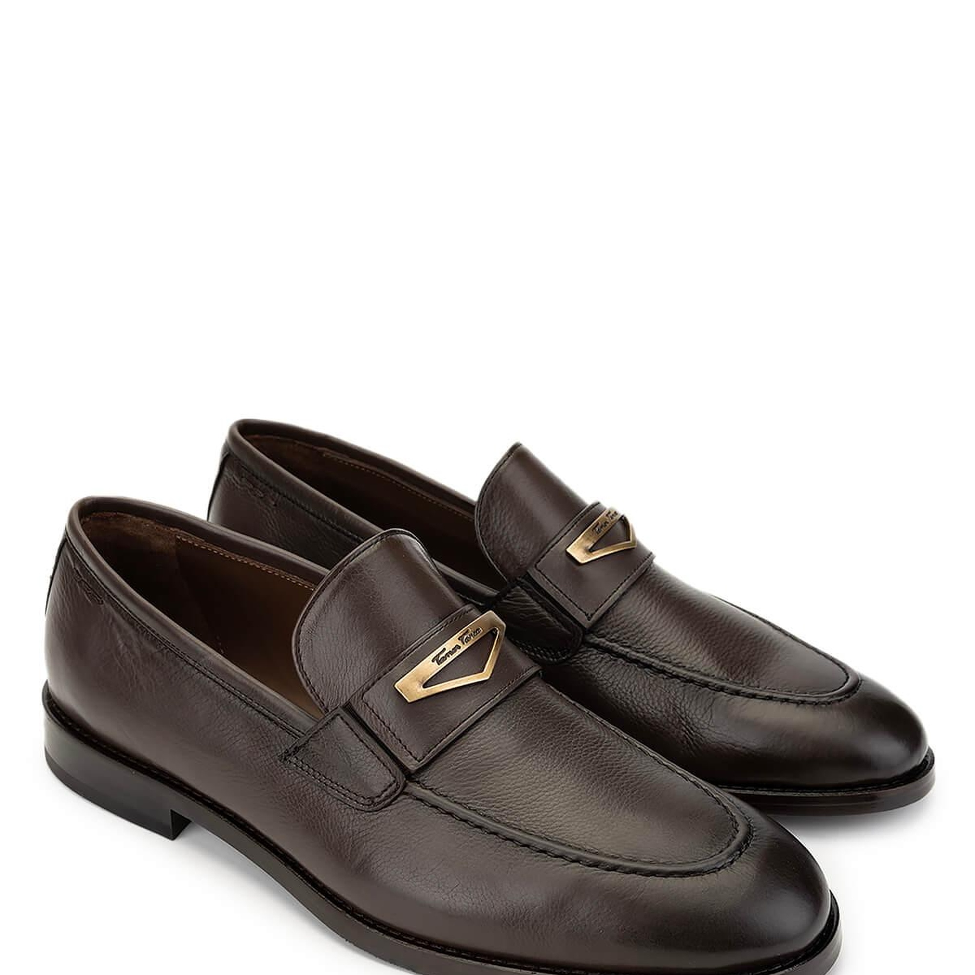 Tamer Tanca Erkek Hakiki Deri Kahverengi Loafer Ayakkabı