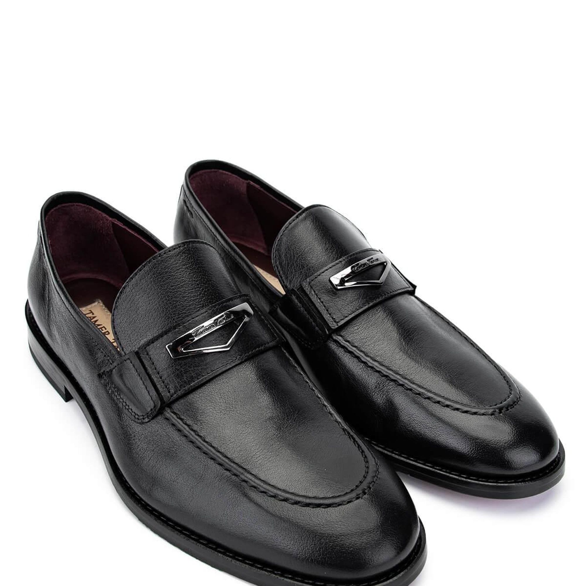 Tamer Tanca Erkek Hakiki Deri Siyah Loafer Ayakkabı