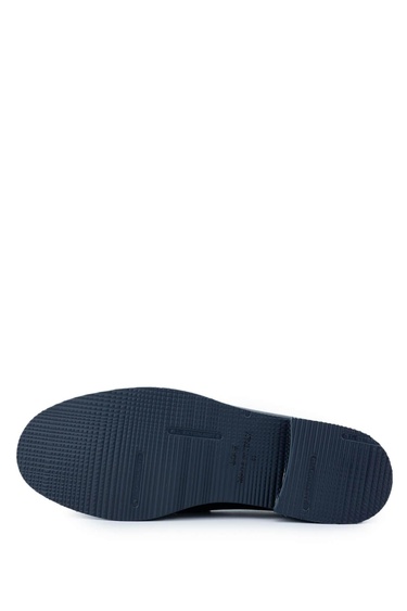  Tamer Tanca Erkek Hakiki Deri Lacivert Loafer Ayakkabı