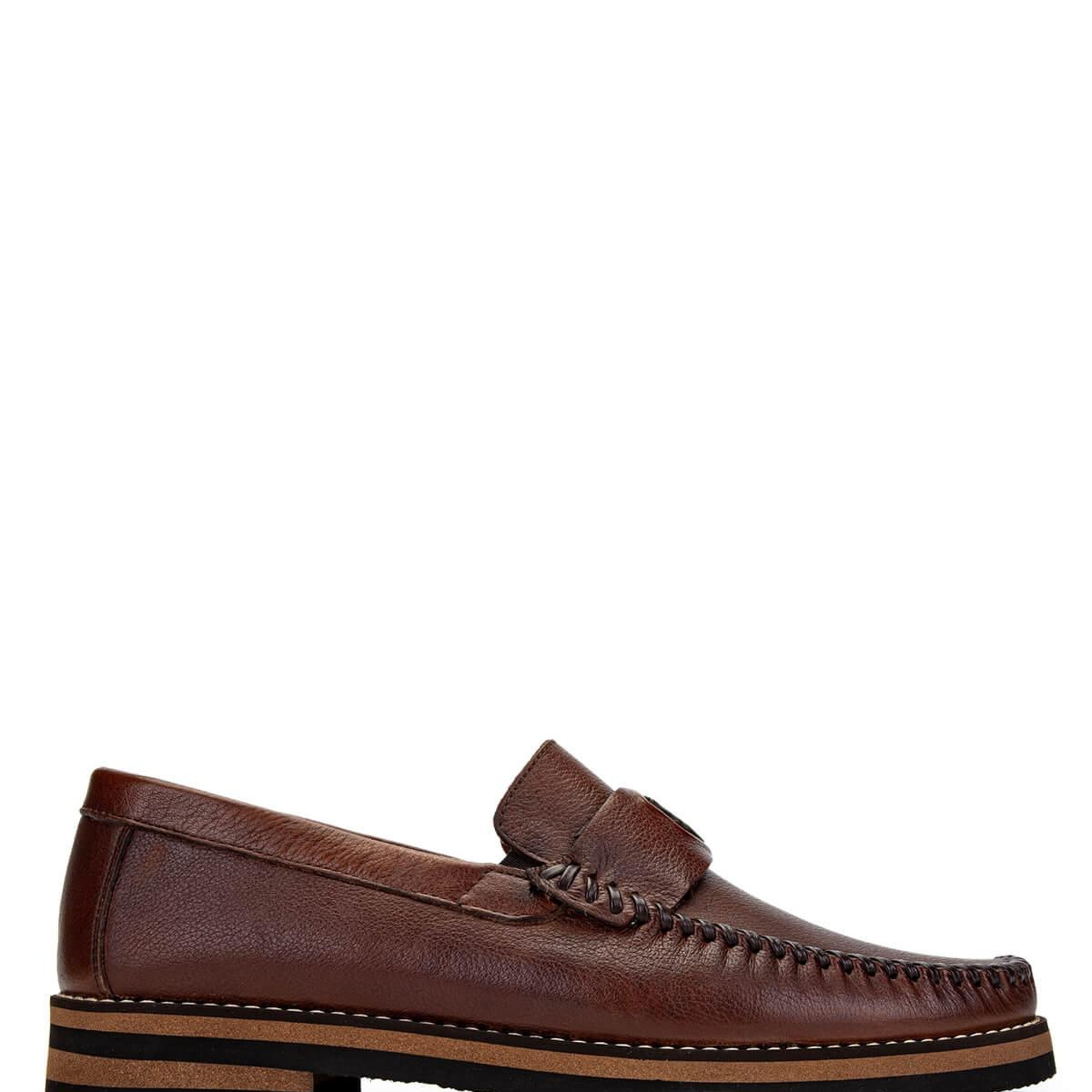 Tamer Tanca Erkek Hakiki Deri Taba Deri Loafer Ayakkabı