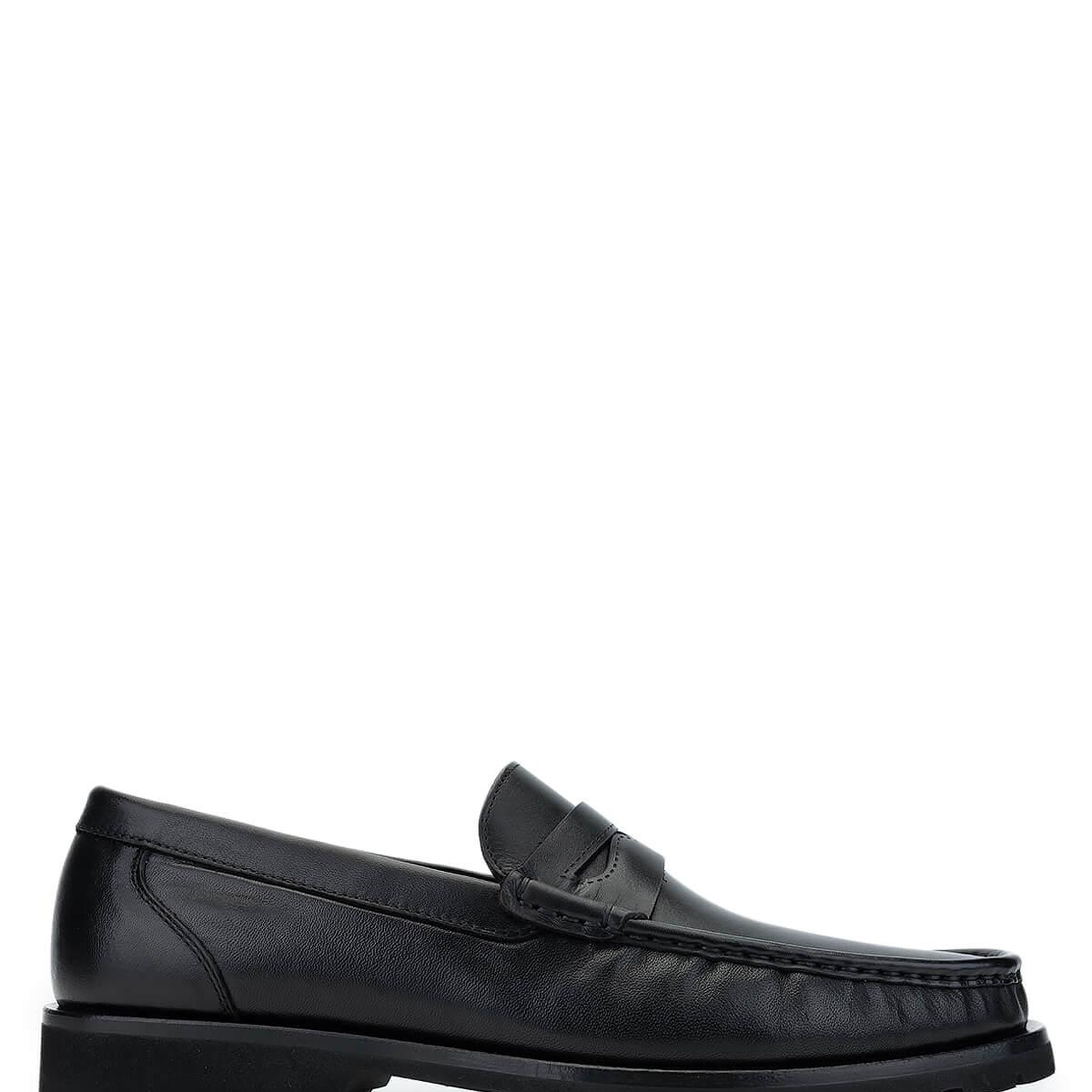 Tamer Tanca Erkek Hakiki Deri Siyah Analin Loafer Ayakkabı