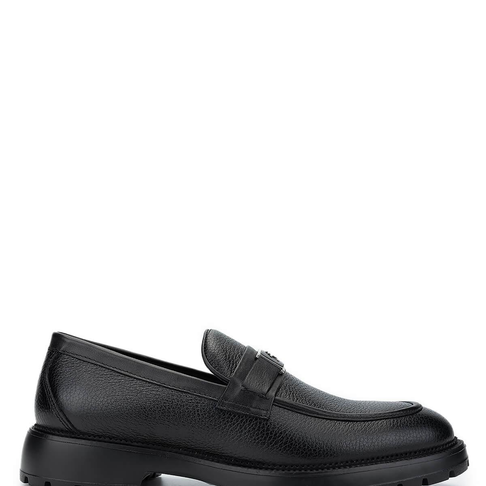 Tamer Tanca Erkek Hakiki Deri Siyah Floter Loafer Ayakkabı