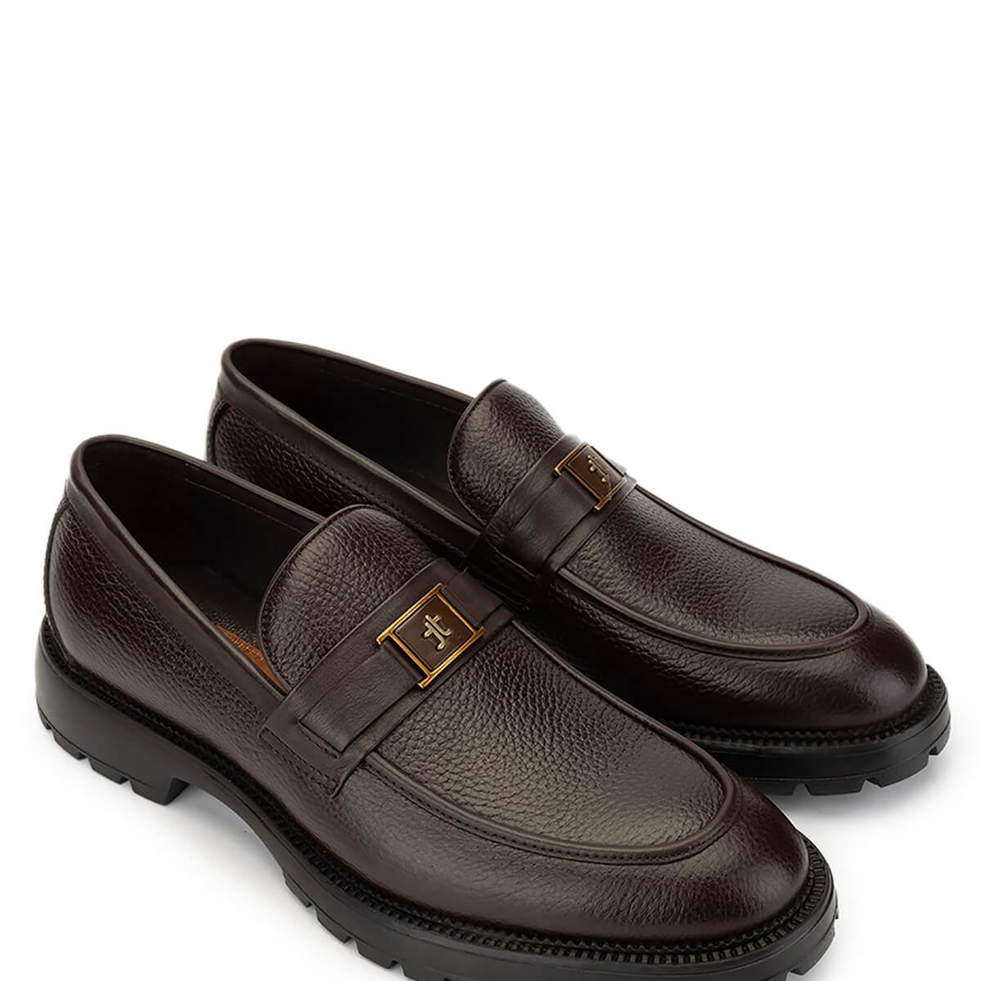 Tamer Tanca Erkek Hakiki Deri Kahverengi Loafer Ayakkabı