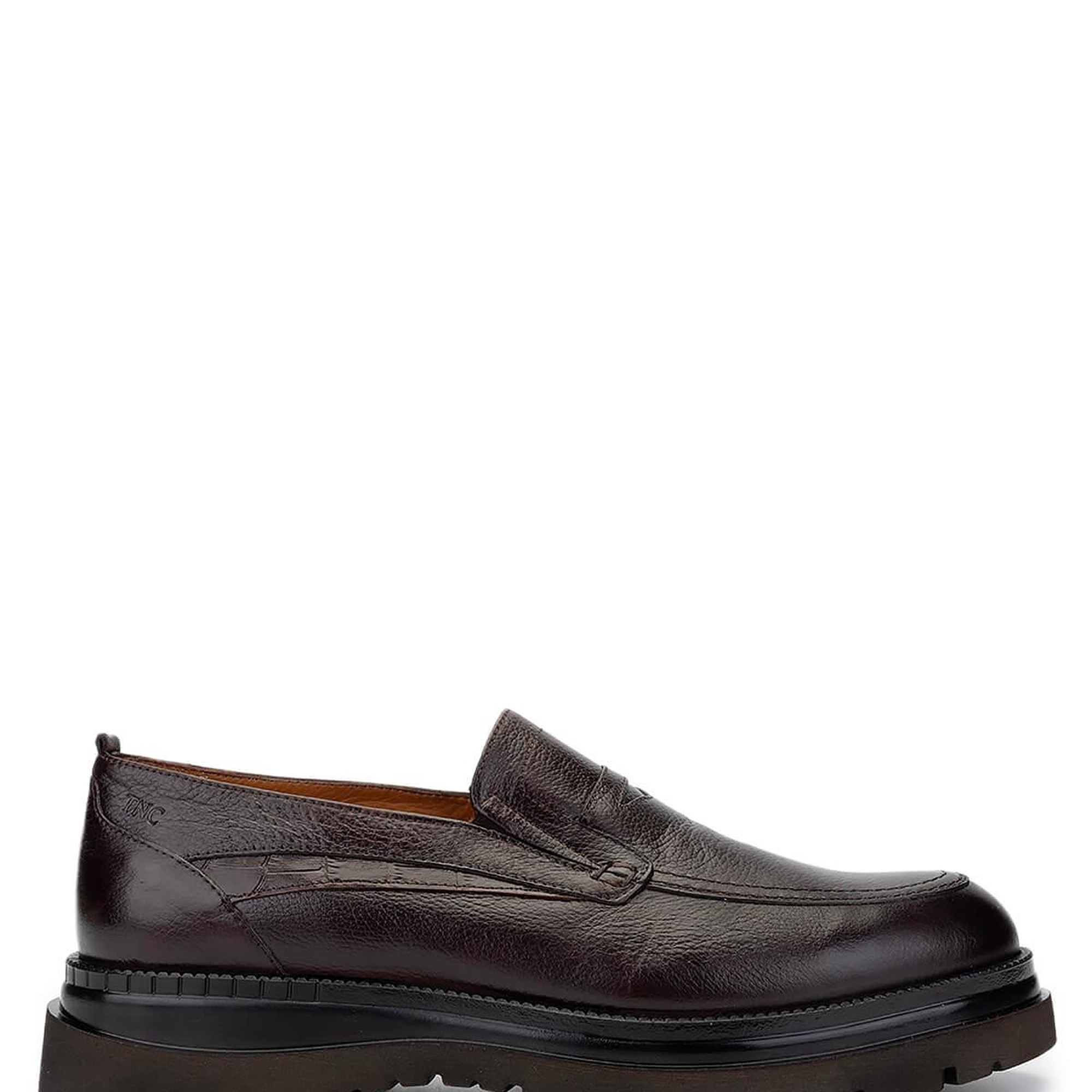 Tamer Tanca Erkek Hakiki Deri Kahverengi Loafer Ayakkabı