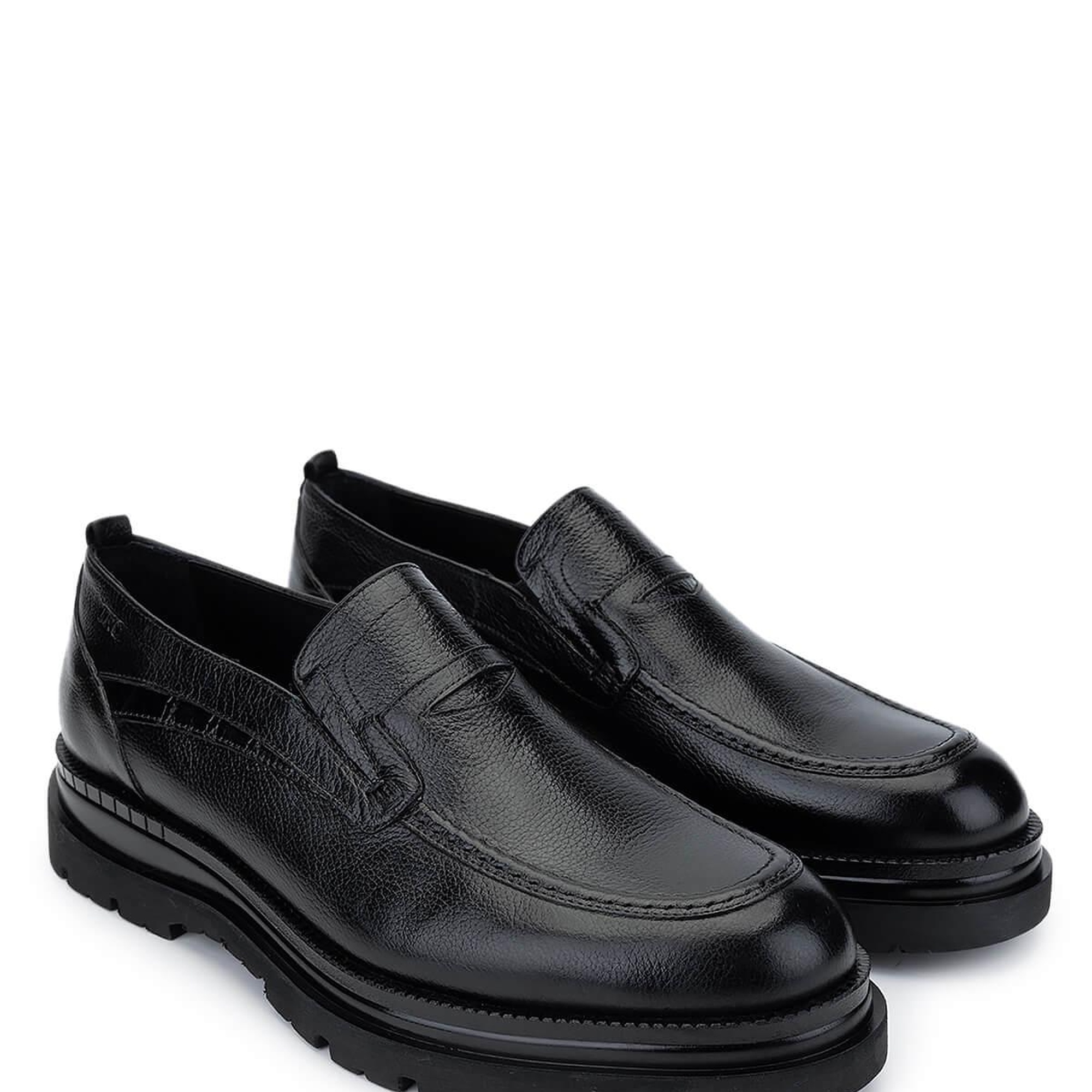 Tamer Tanca Erkek Hakiki Deri Siyah Loafer Ayakkabı